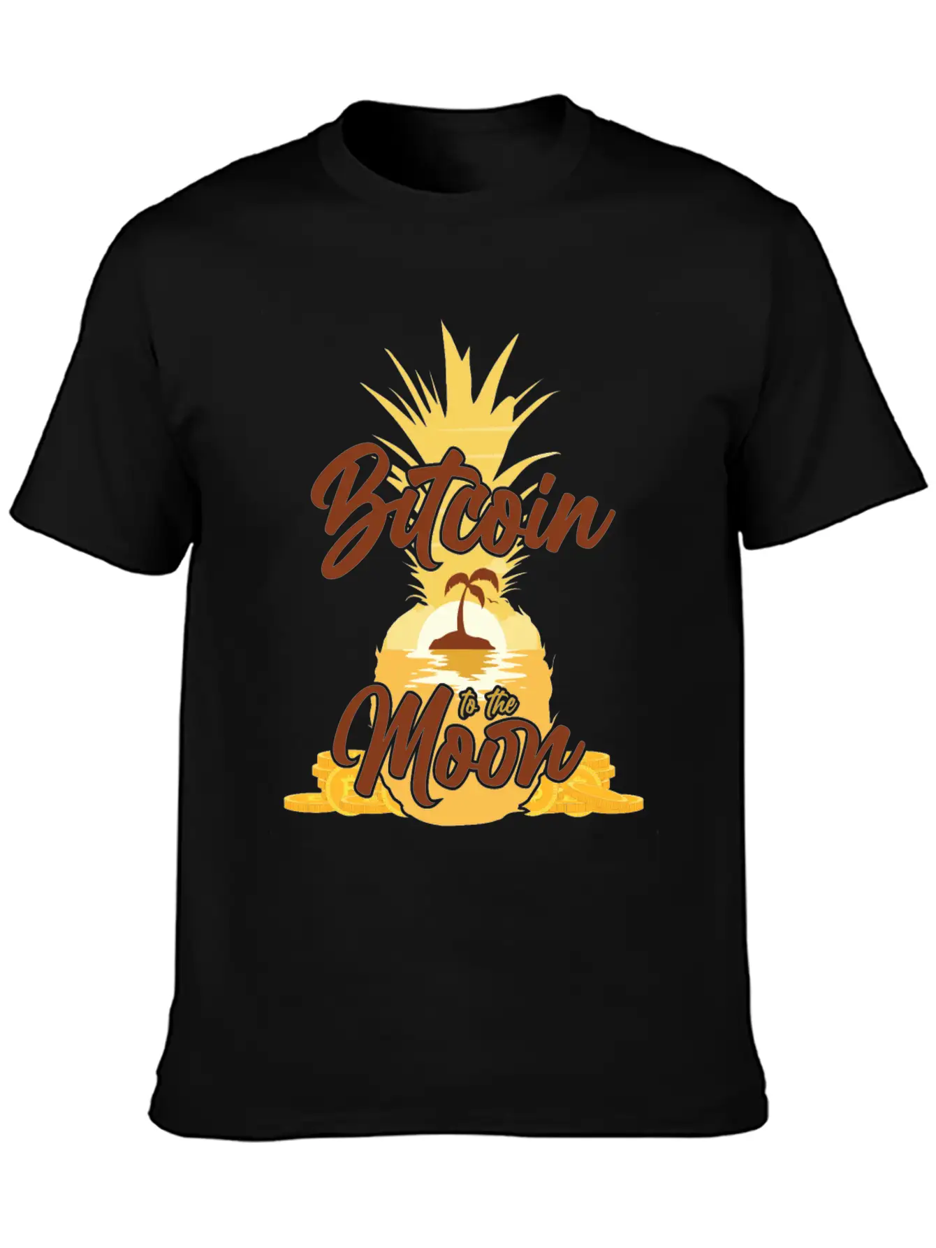 Summer With Bitcoin, Crypto Modern Fit Casual T-Shirt – Clean And Versatile Design