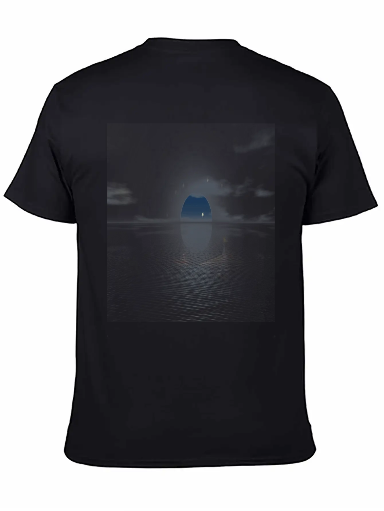 Sun And Moon Behind Boats Basic Graphic T-Shirt – Daily Comfort In Soft Cotton
