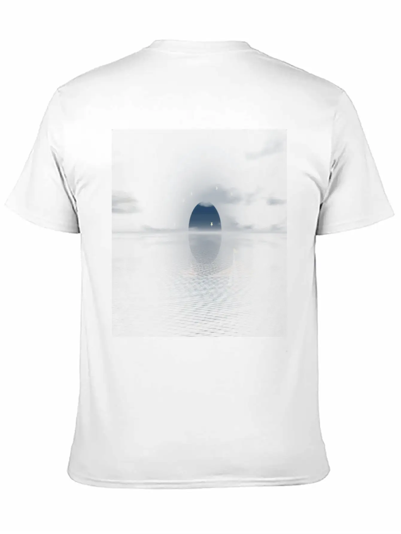 Sun And Moon Behind Boats Basic Graphic T-Shirt – Daily Comfort In Soft Cotton