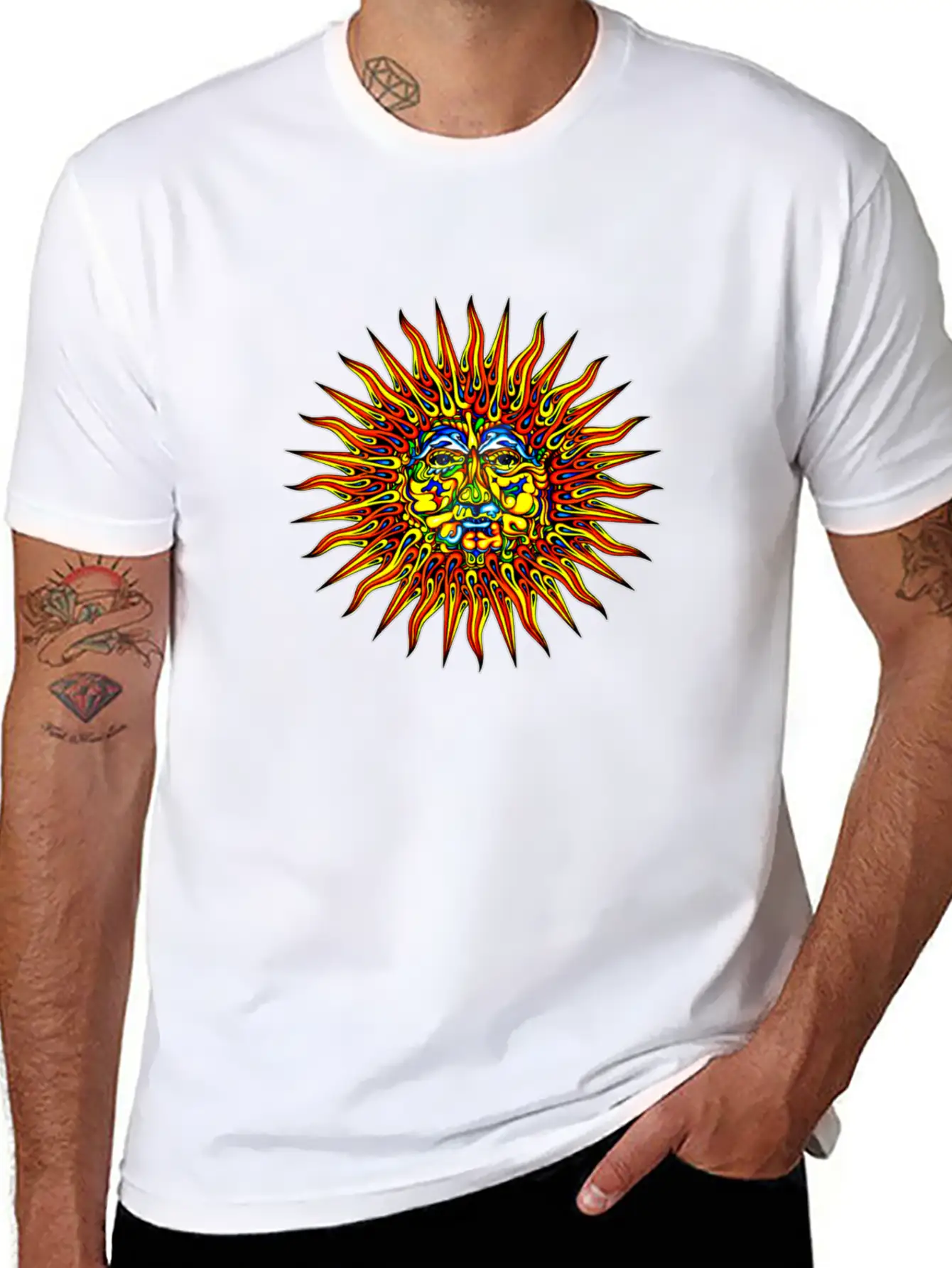 Sun Design Unisex Casual T-Shirt – Clean Design For Daily Comfort