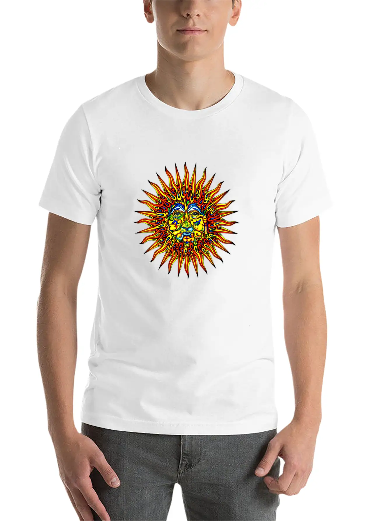 Sun Design Unisex Casual T-Shirt – Clean Design For Daily Comfort