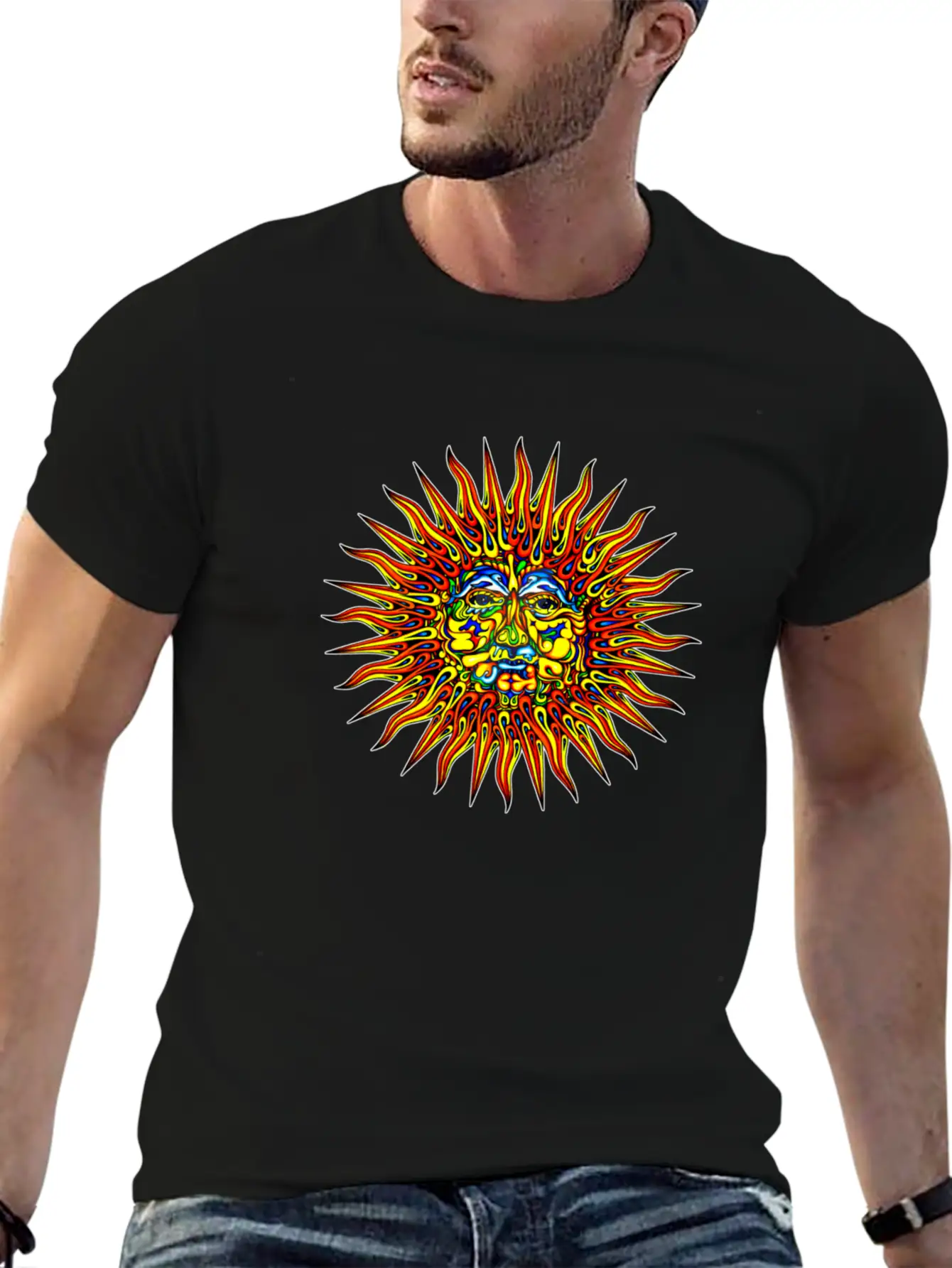 Sun Design Unisex Casual T-Shirt – Clean Design For Daily Comfort