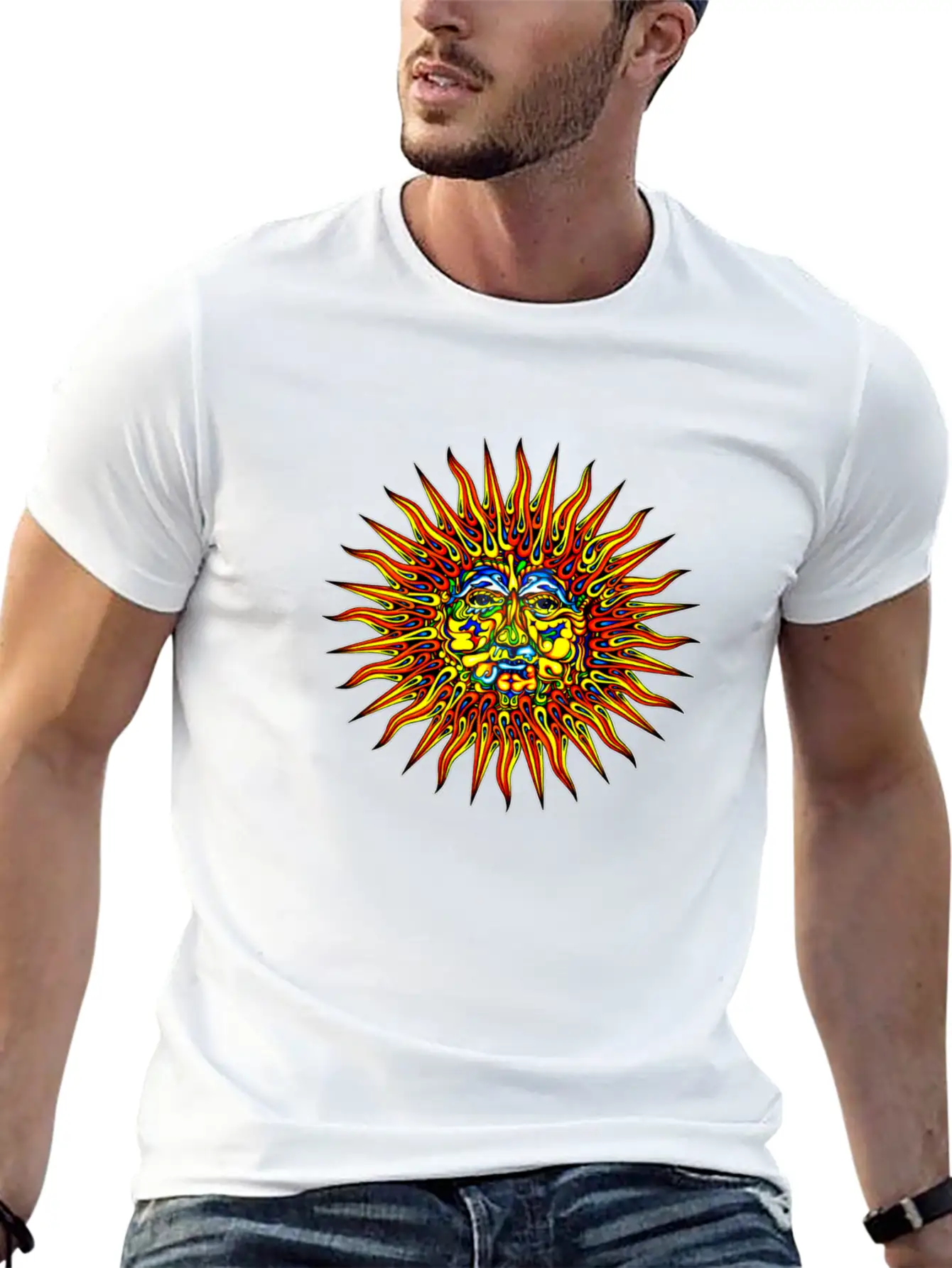 Sun Design Unisex Casual T-Shirt – Clean Design For Daily Comfort