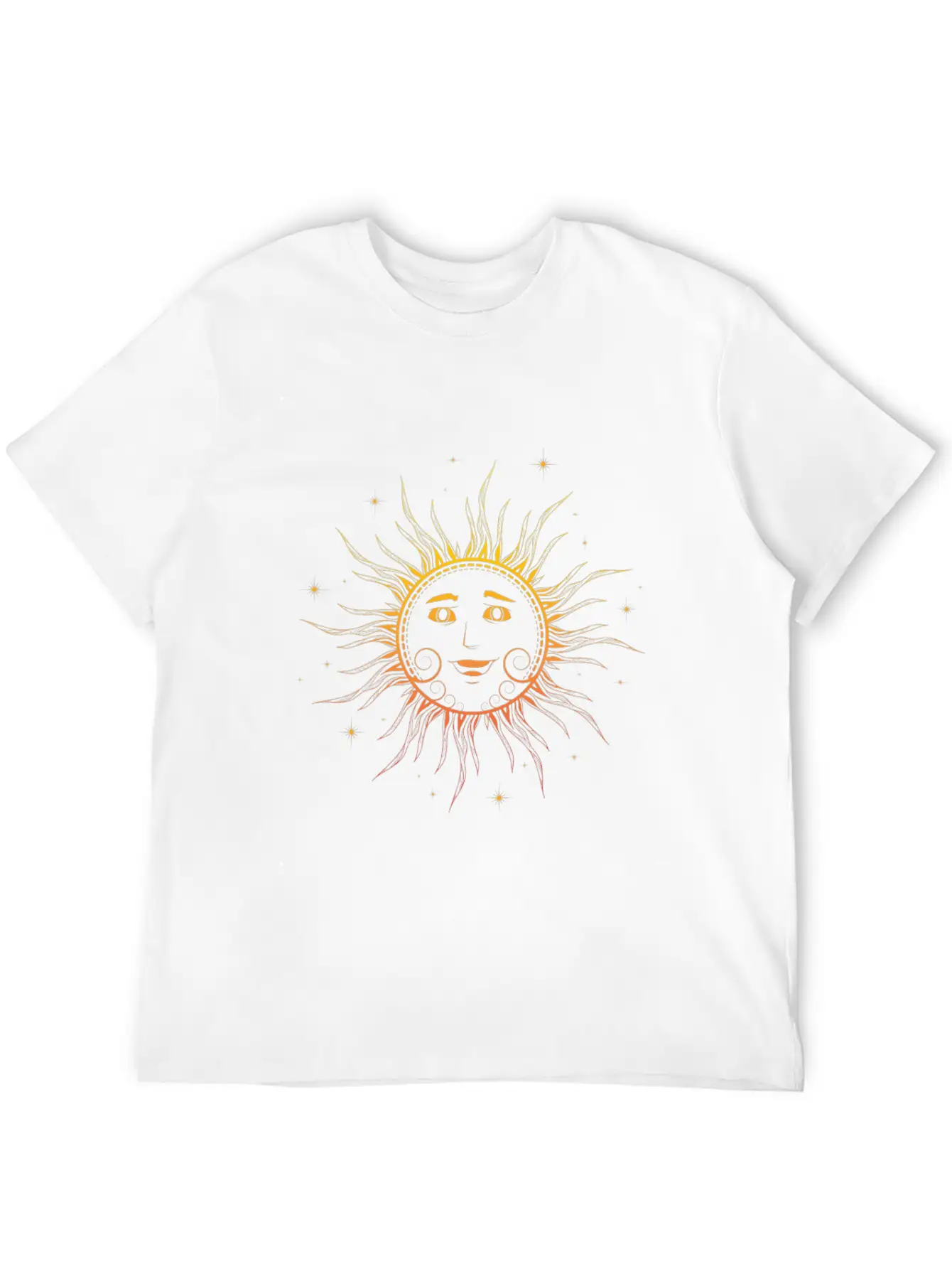 Sun Face Lightweight Cotton T-Shirt – Daily Comfort Graphic Shirt