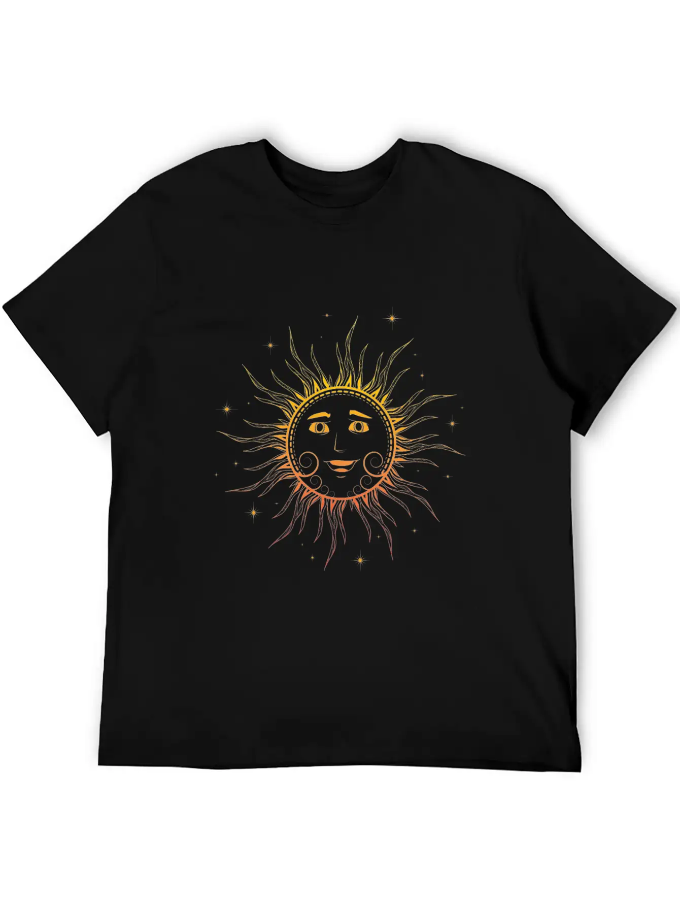 Sun Face Lightweight Cotton T-Shirt – Daily Comfort Graphic Shirt