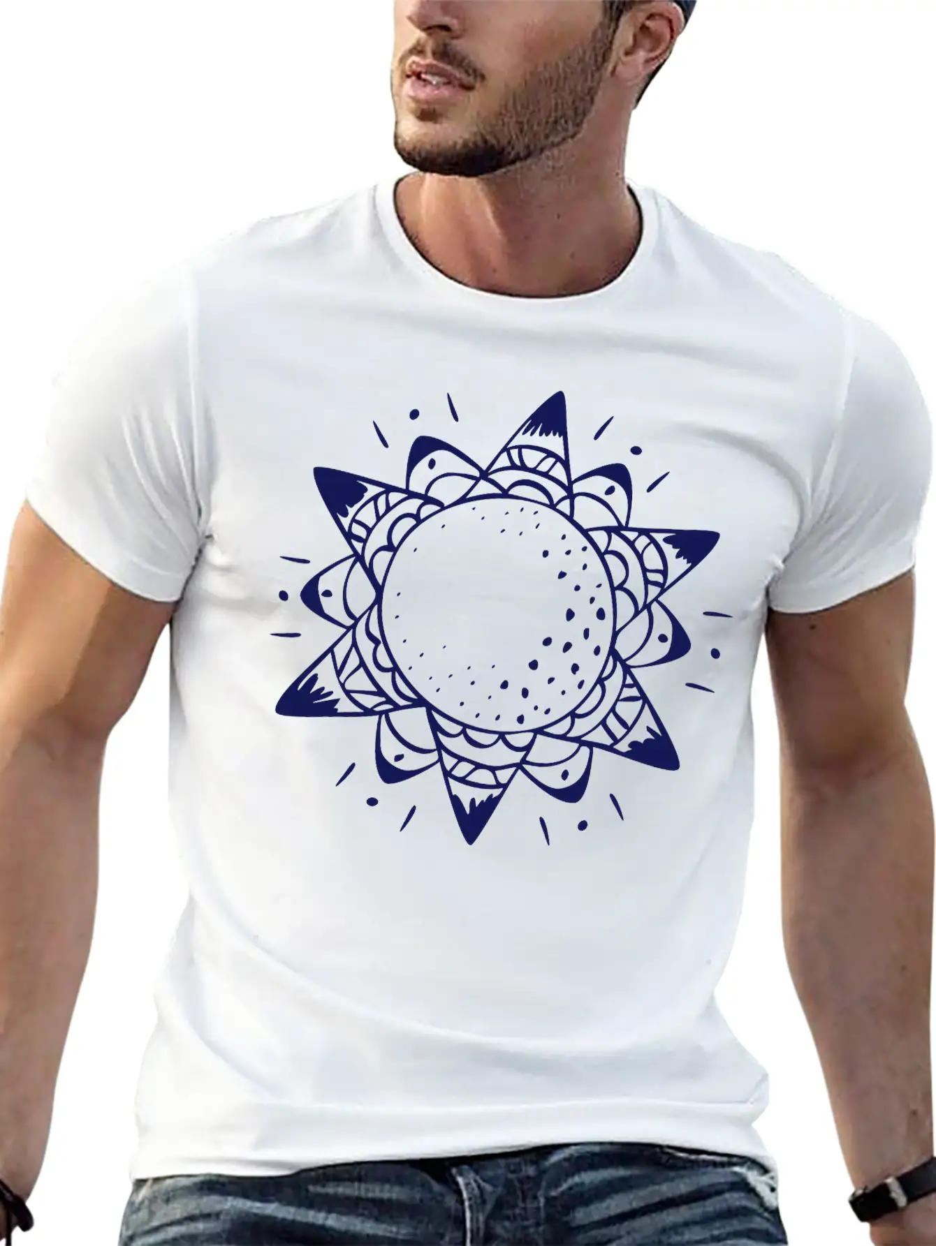 Sun Lightweight Cotton T-Shirt – Daily Comfort Graphic Shirt