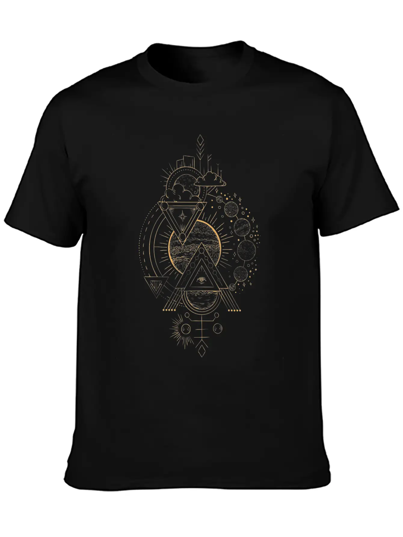 Sun Moon Eye Mystic Basic Graphic T-Shirt – Daily Comfort In Soft Cotton