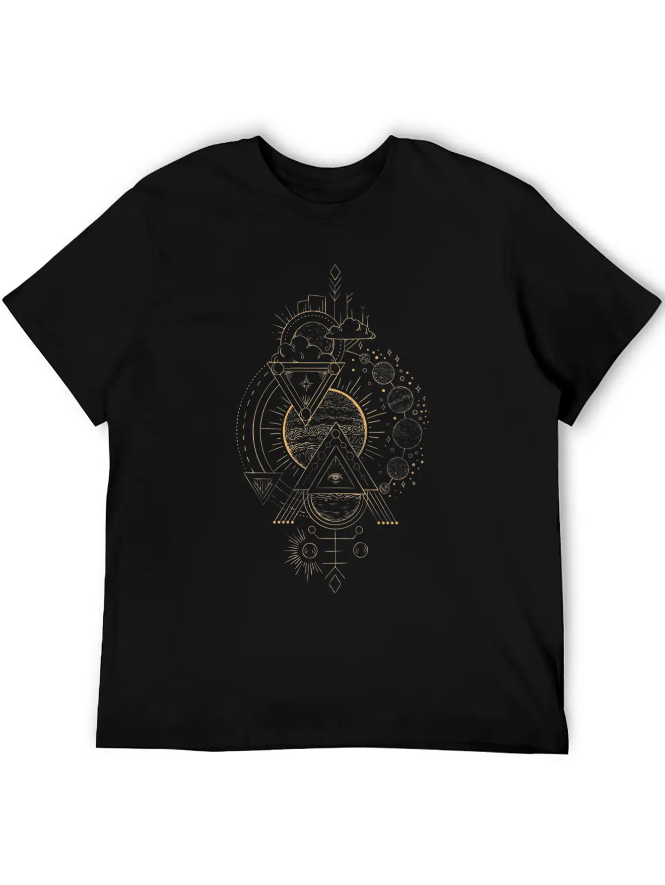 Sun Moon Eye Mystic Basic Graphic T-Shirt – Daily Comfort In Soft Cotton