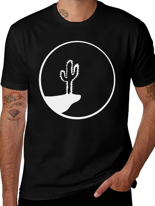 Sun Night Moon Cliff Mountainside Werewolf Cactus Unisex Casual T-Shirt – Clean Design For Daily Comfort