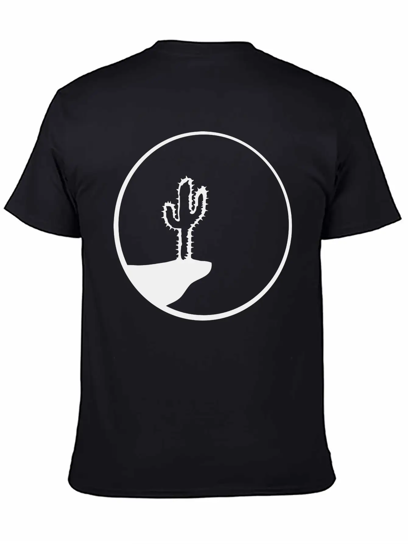 Sun Night Moon Cliff Mountainside Werewolf Cactus Unisex Casual T-Shirt – Clean Design For Daily Comfort