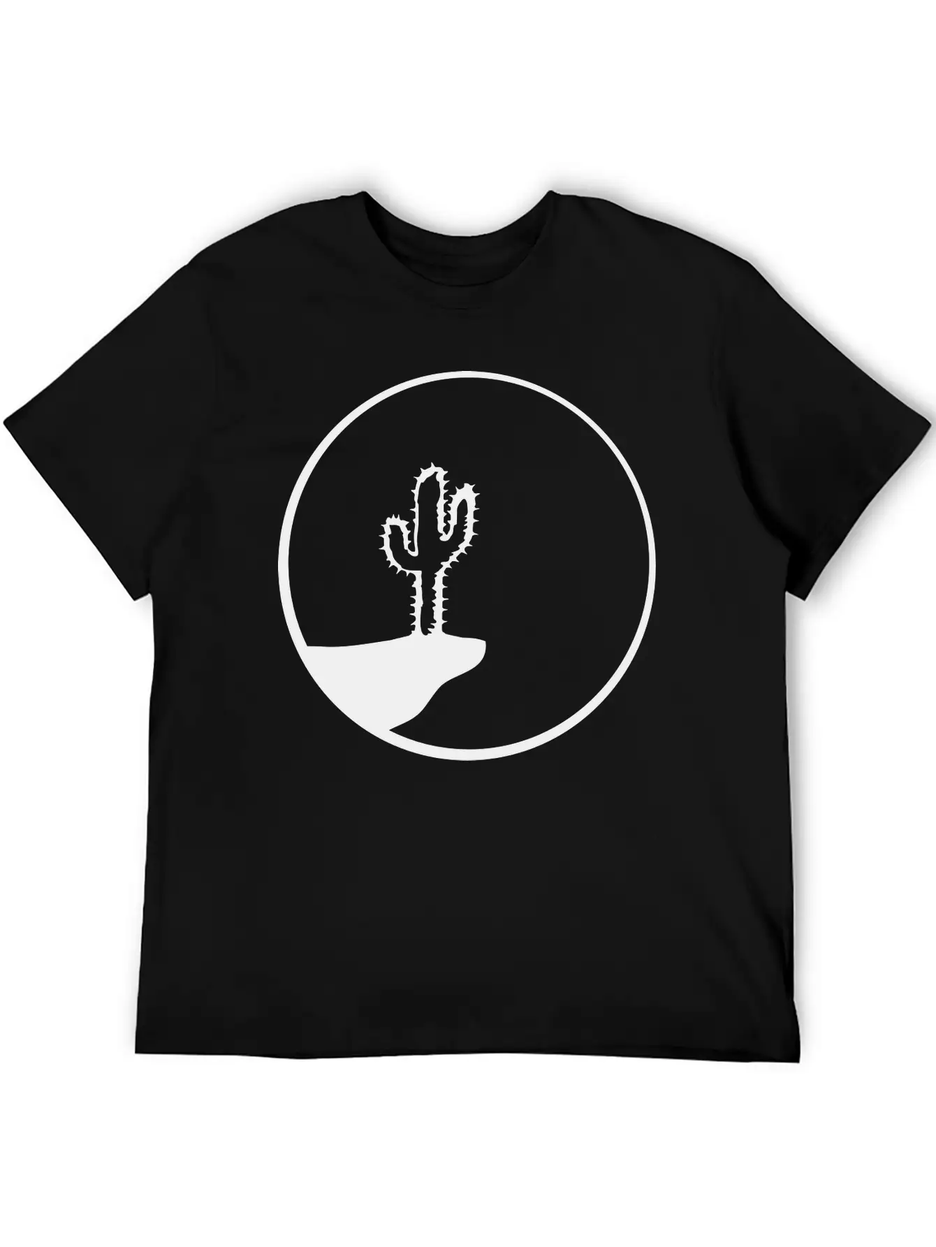 Sun Night Moon Cliff Mountainside Werewolf Cactus Unisex Casual T-Shirt – Clean Design For Daily Comfort