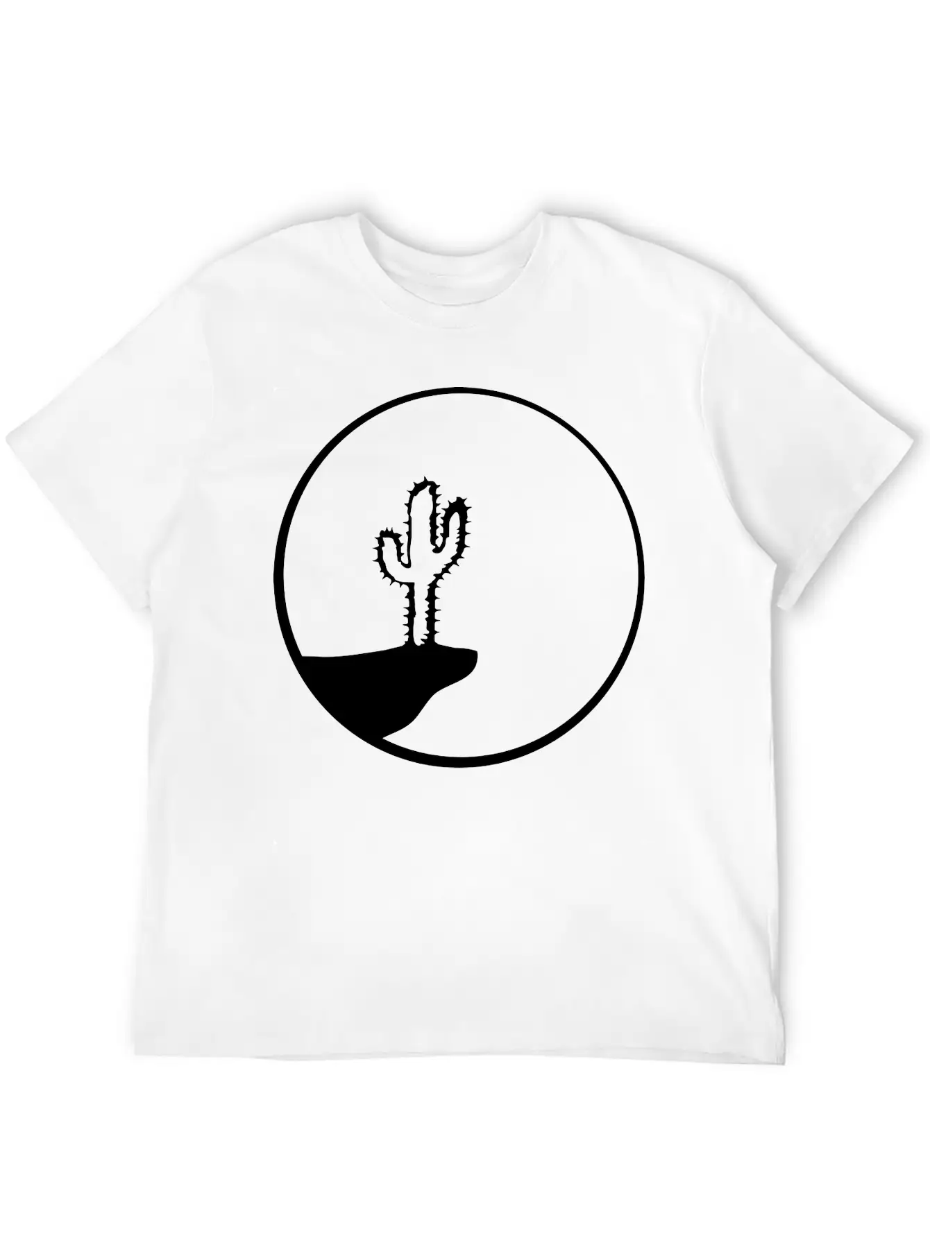 Sun Night Moon Cliff Mountainside Werewolf Cactus Unisex Casual T-Shirt – Clean Design For Daily Comfort
