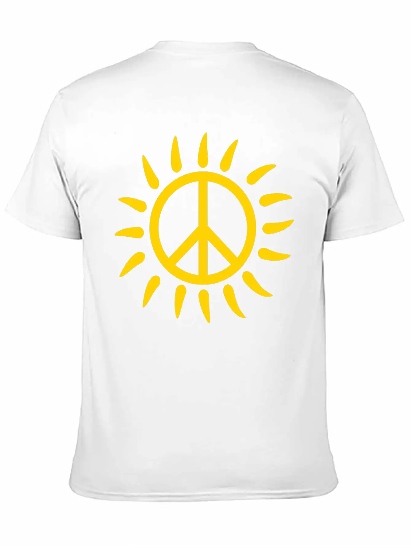 Sun Rays Sunbeam Bright Round Circle No Peace Sign Lightweight Cotton T-Shirt – Daily Comfort Graphic Shirt