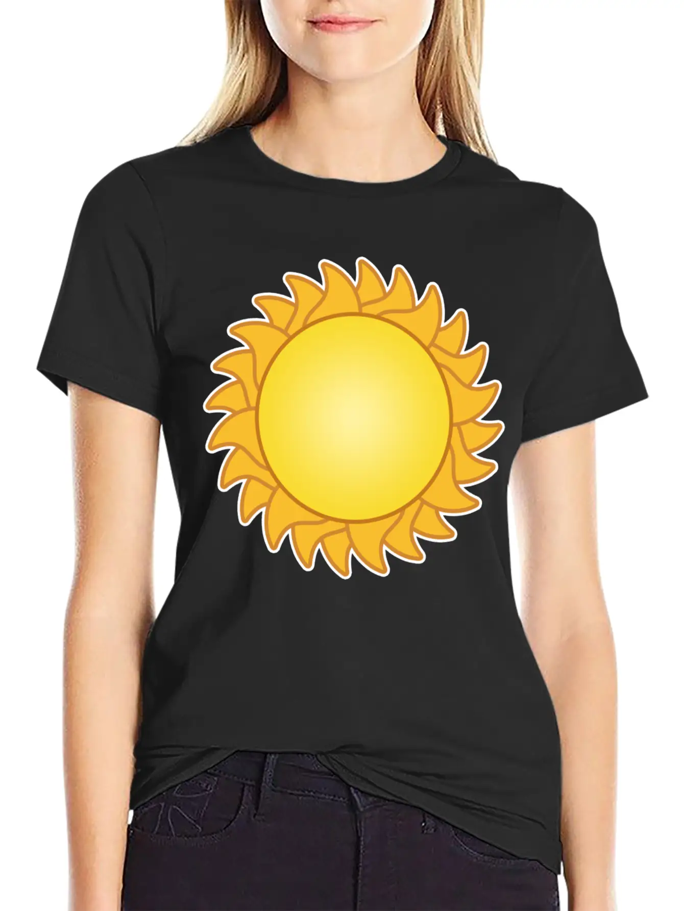 Sun Sol Sunset Sundown Sunbeams Sunshine Sunflower Lightweight Cotton T-Shirt – Daily Comfort Graphic Shirt