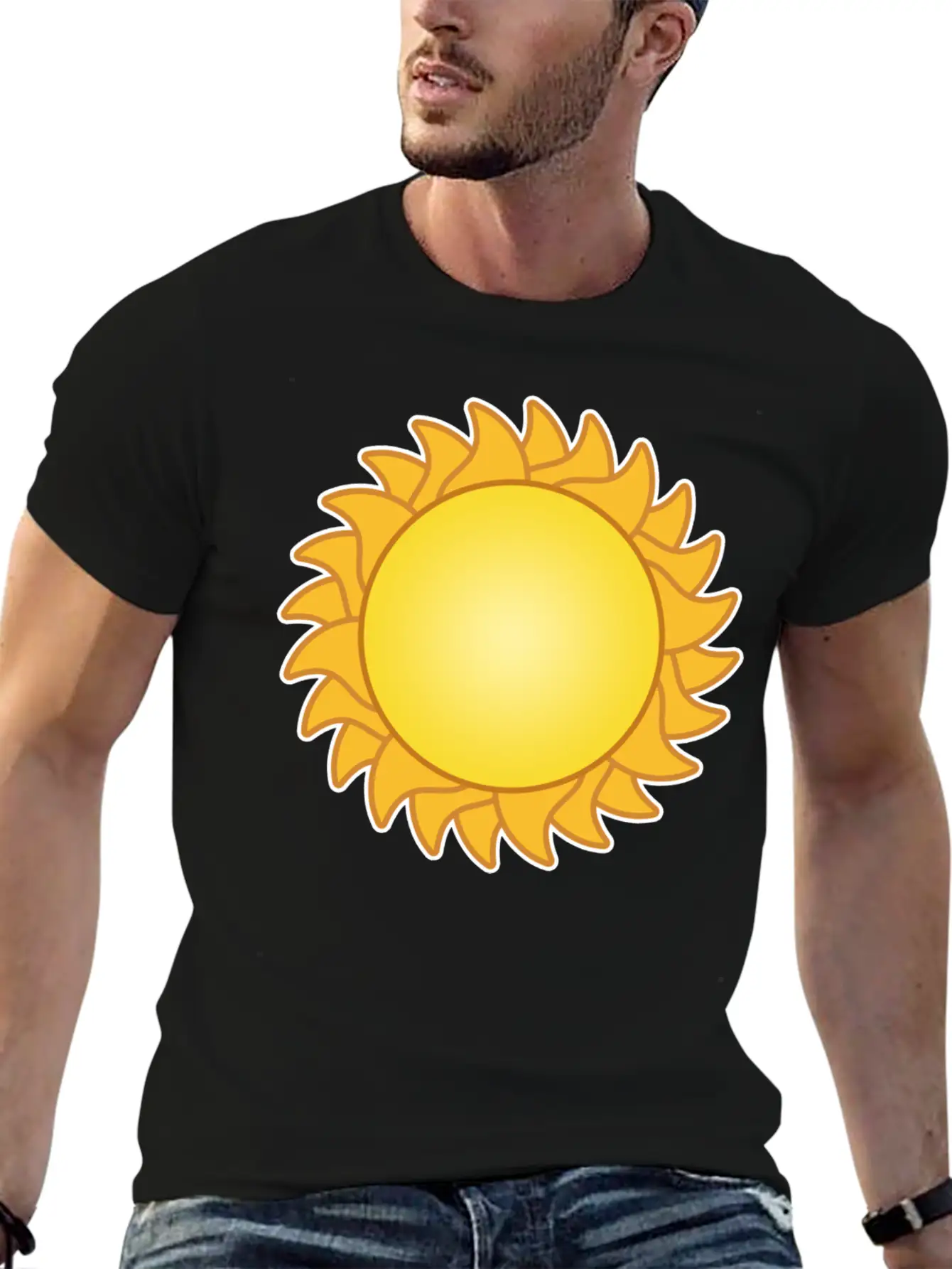 Sun Sol Sunset Sundown Sunbeams Sunshine Sunflower Lightweight Cotton T-Shirt – Daily Comfort Graphic Shirt