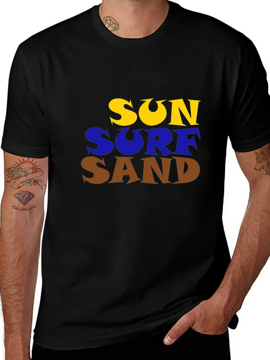 SUN SURF SAND Modern Fit Casual T-Shirt ��� Clean And Versatile Design