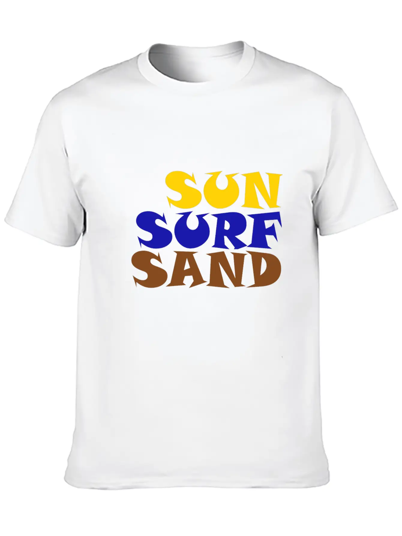 SUN SURF SAND Modern Fit Casual T-Shirt ��� Clean And Versatile Design