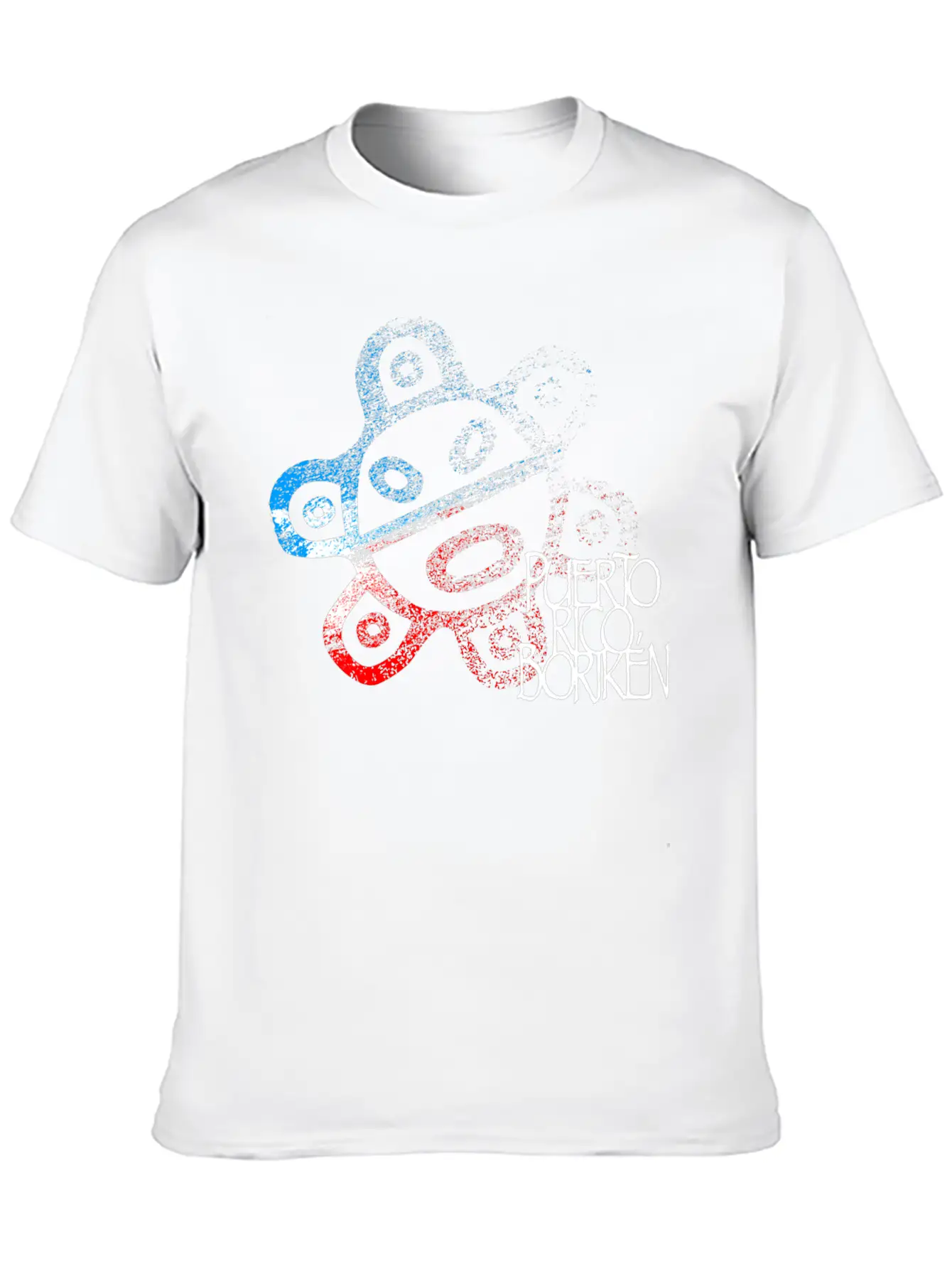 Sun Taino Puerto Rico Flag Colors Grunge Style Essential Cotton Tee For Daily Outfits – Unisex Style