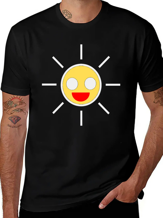 SUN Yellow Basic Graphic T-Shirt – Daily Comfort In Soft Cotton