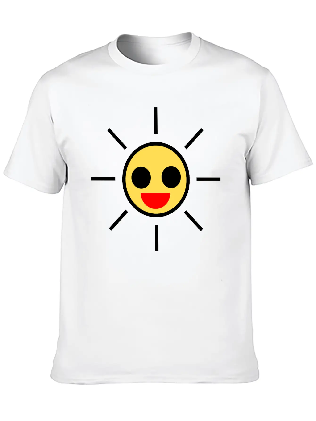 SUN Yellow Basic Graphic T-Shirt – Daily Comfort In Soft Cotton