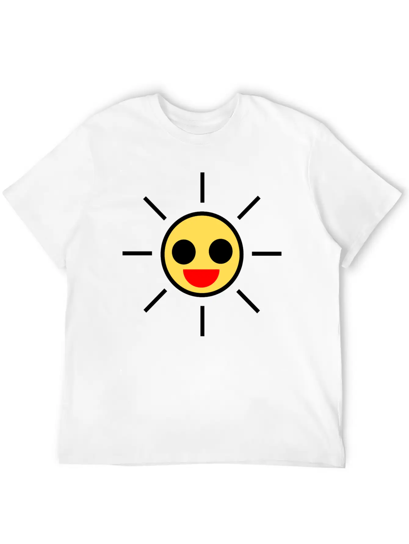 SUN Yellow Basic Graphic T-Shirt – Daily Comfort In Soft Cotton