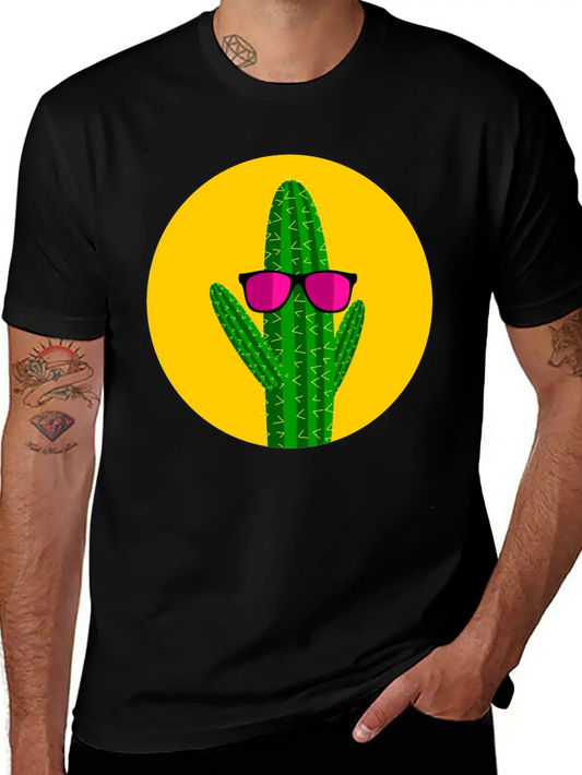 Sunbathing Cactus Essential Cotton Tee For Daily Outfits – Unisex Style