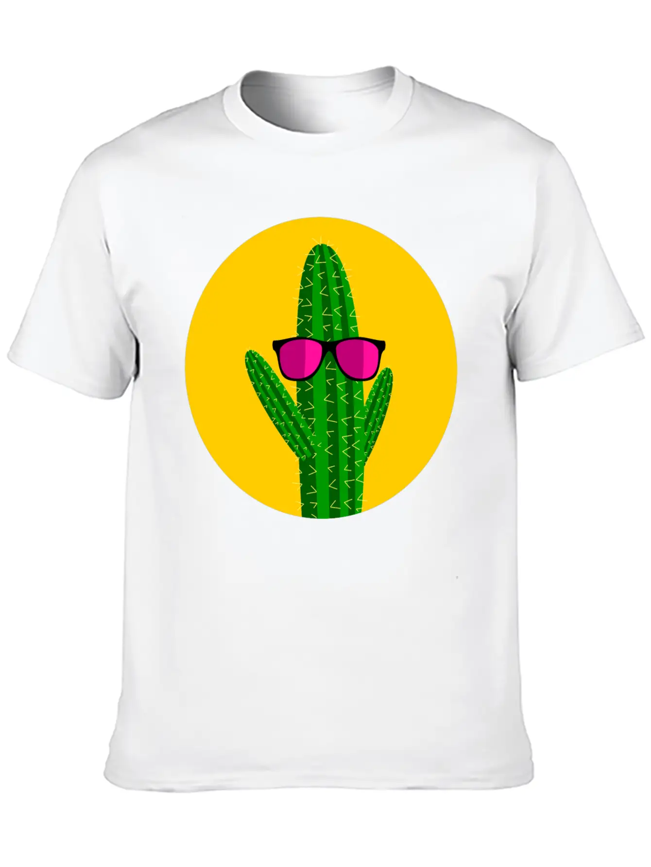 Sunbathing Cactus Essential Cotton Tee For Daily Outfits – Unisex Style