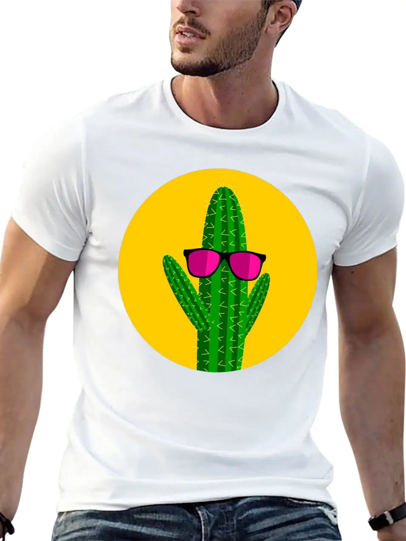 Sunbathing Cactus Essential Cotton Tee For Daily Outfits – Unisex Style