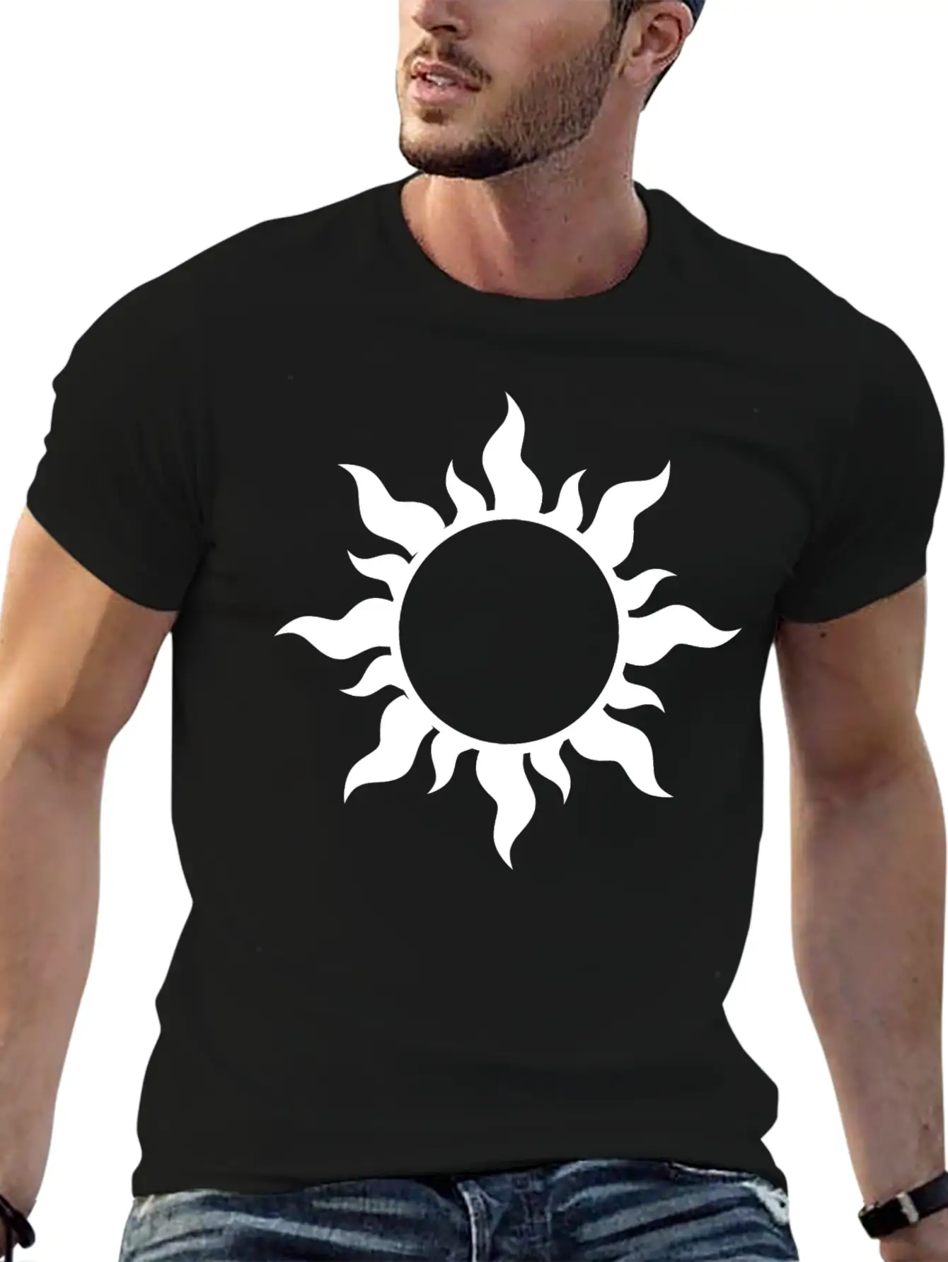 Sunburst Solar Eclipse Modern Fit Casual T-Shirt – Clean And Versatile Design