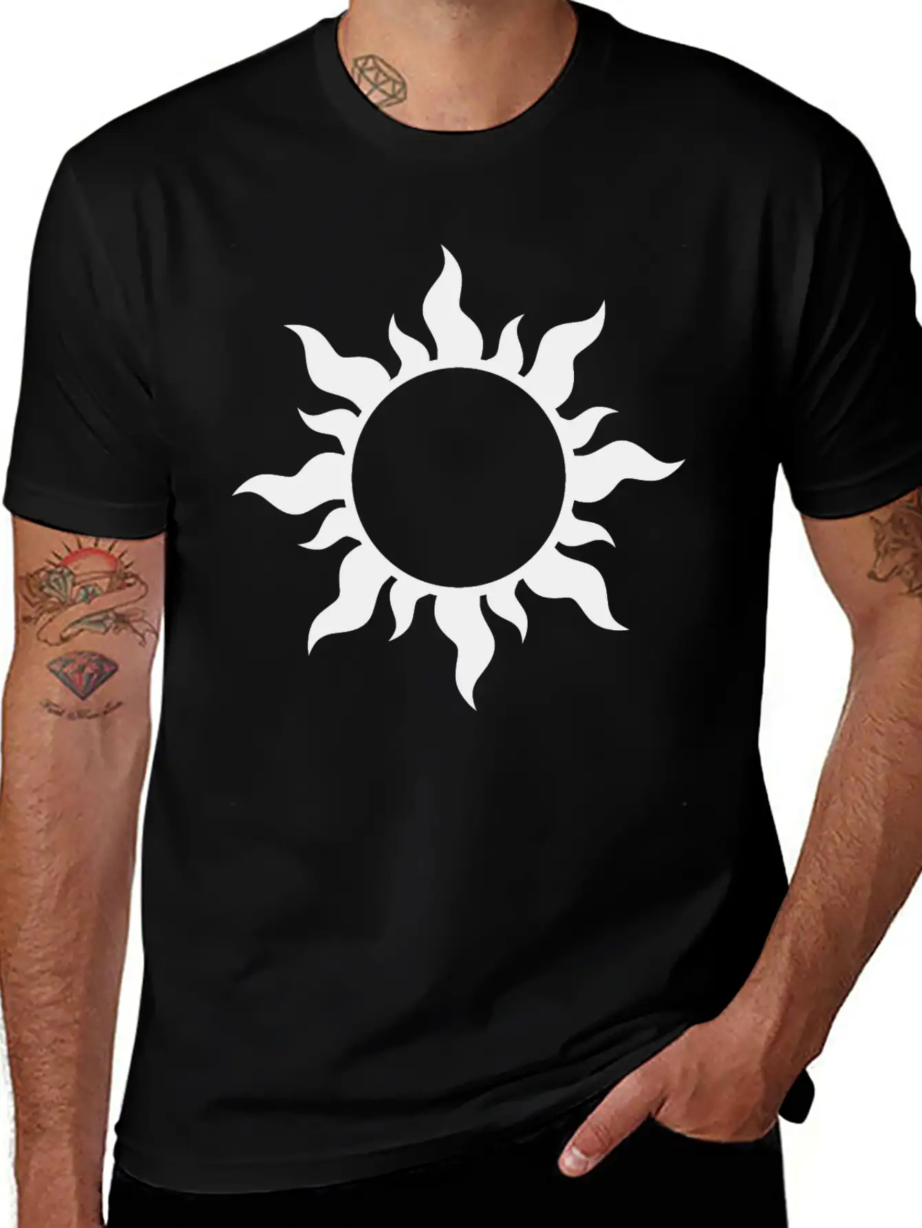 Sunburst Solar Eclipse Unisex Casual T-Shirt – Clean Design For Daily Comfort