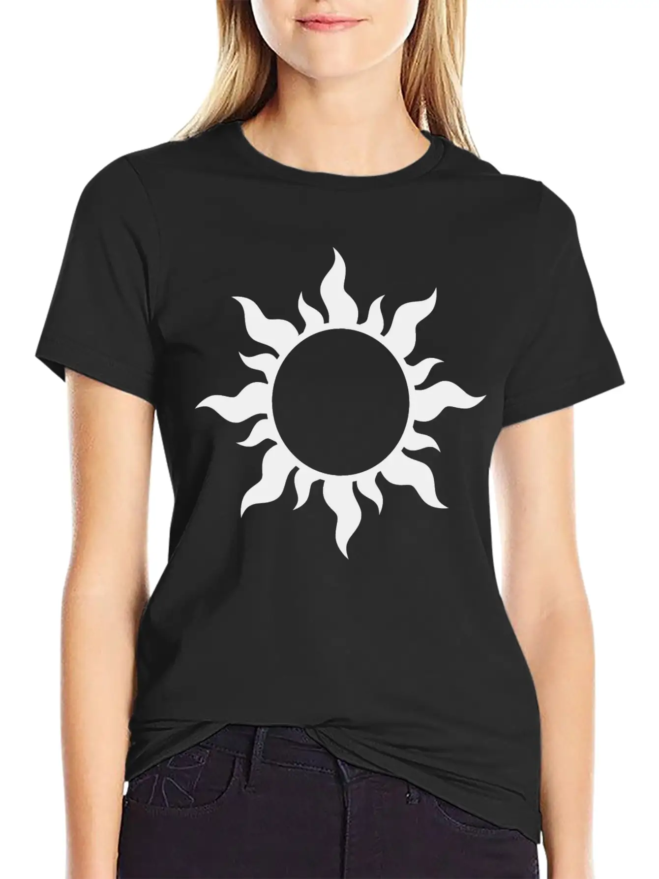 Sunburst Solar Eclipse Unisex Casual T-Shirt – Clean Design For Daily Comfort