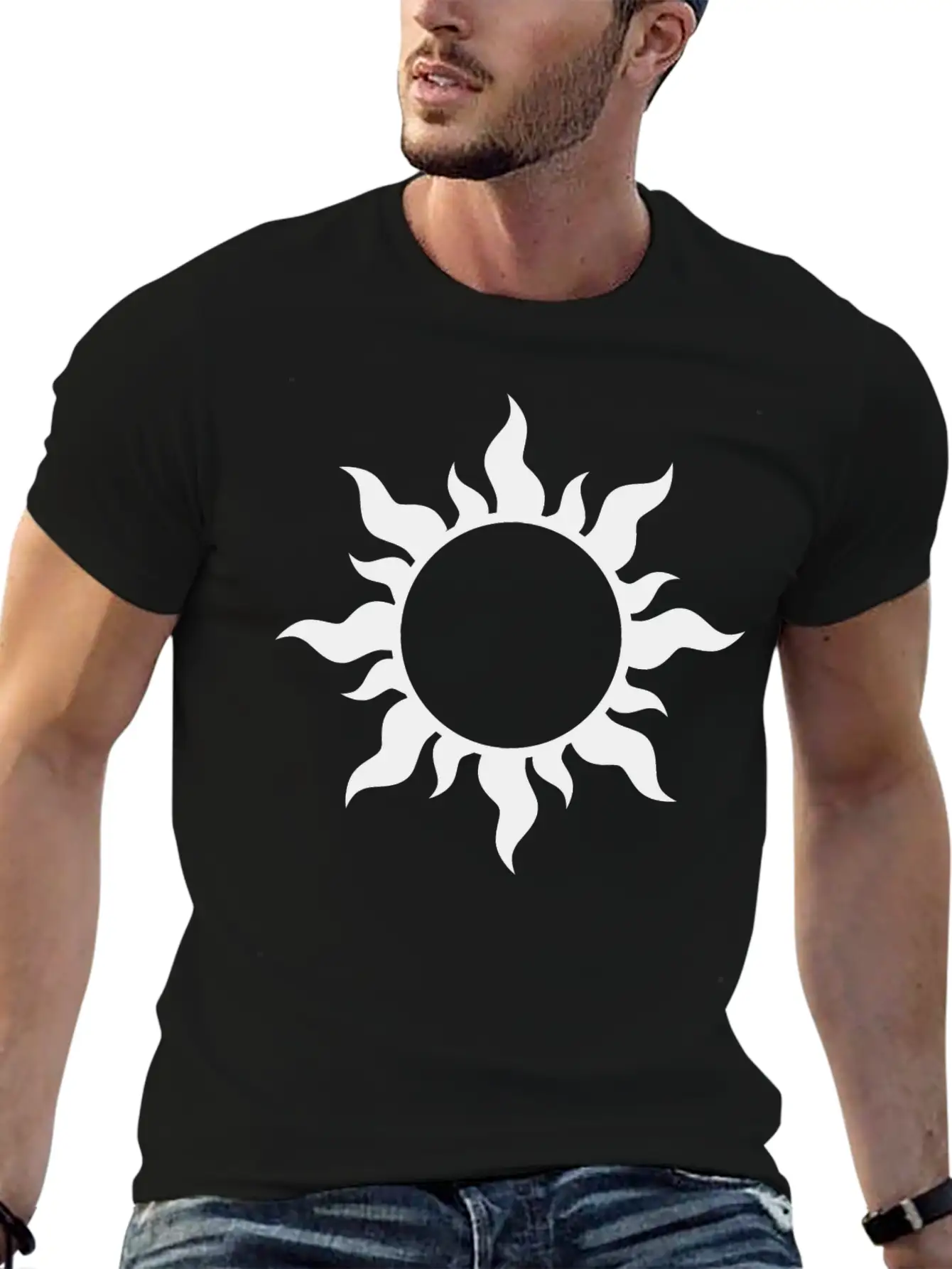 Sunburst Solar Eclipse Unisex Casual T-Shirt – Clean Design For Daily Comfort