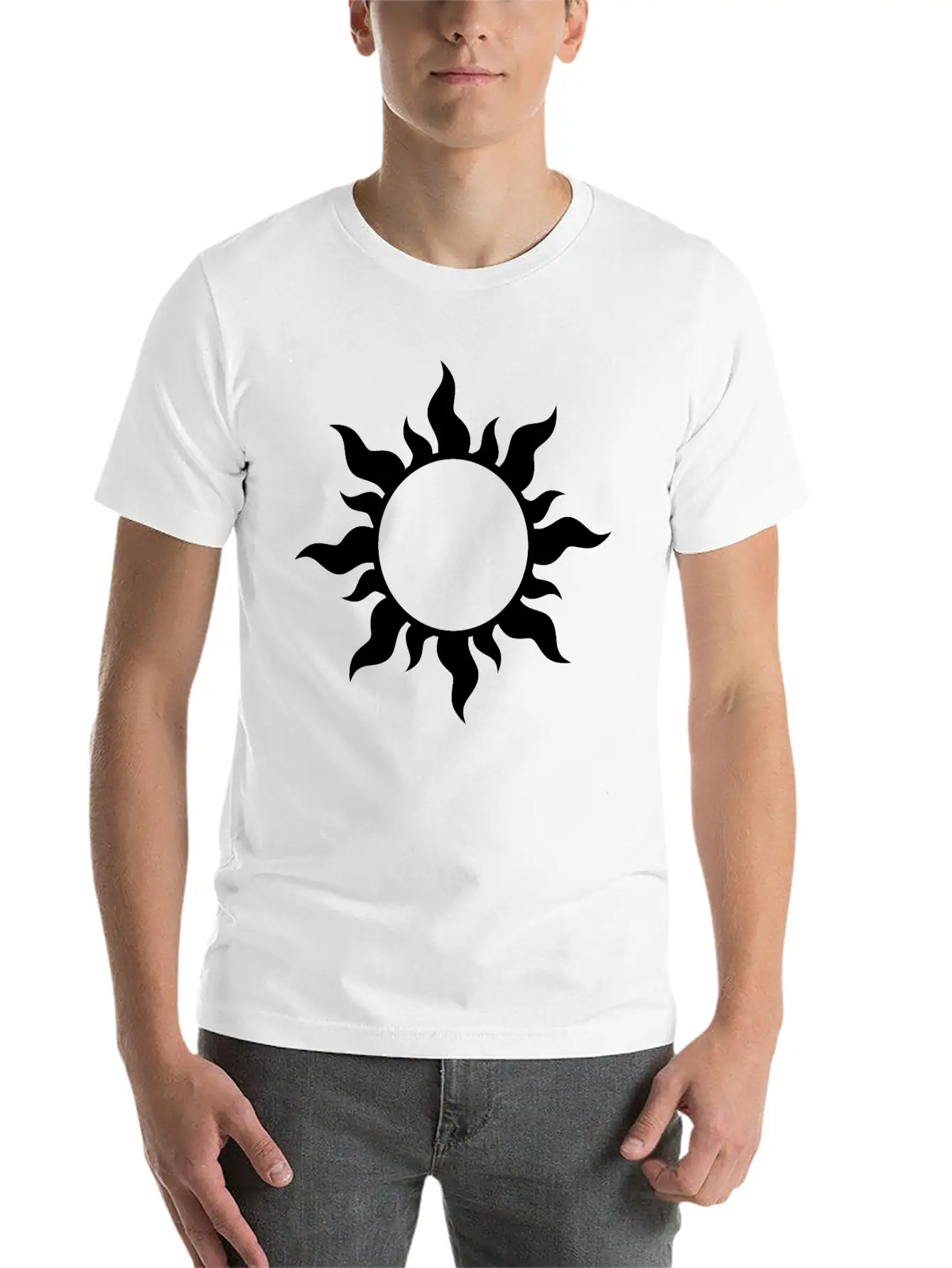 Sunburst Solar Eclipse Unisex Casual T-Shirt – Clean Design For Daily Comfort