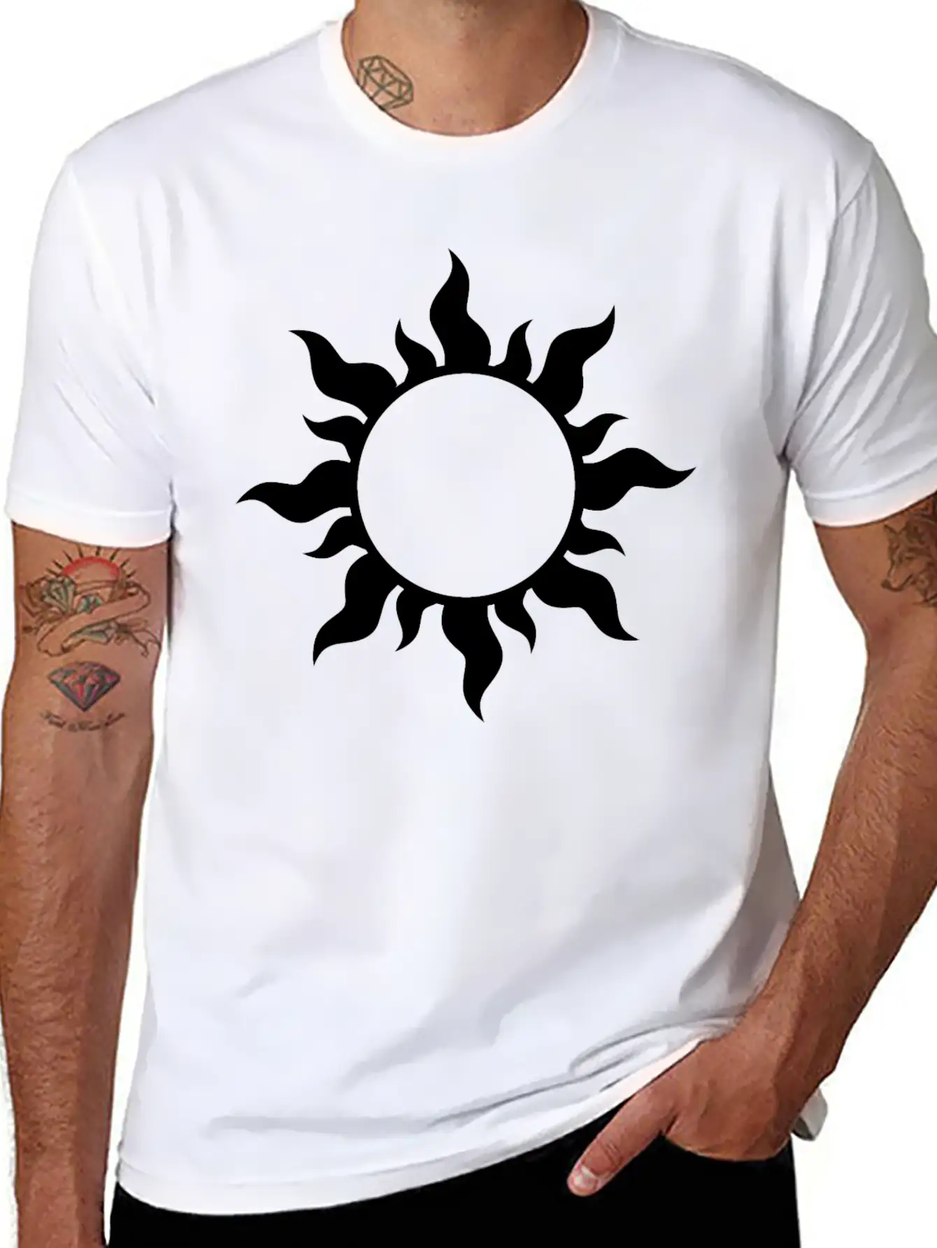 Sunburst Solar Eclipse Unisex Casual T-Shirt – Clean Design For Daily Comfort