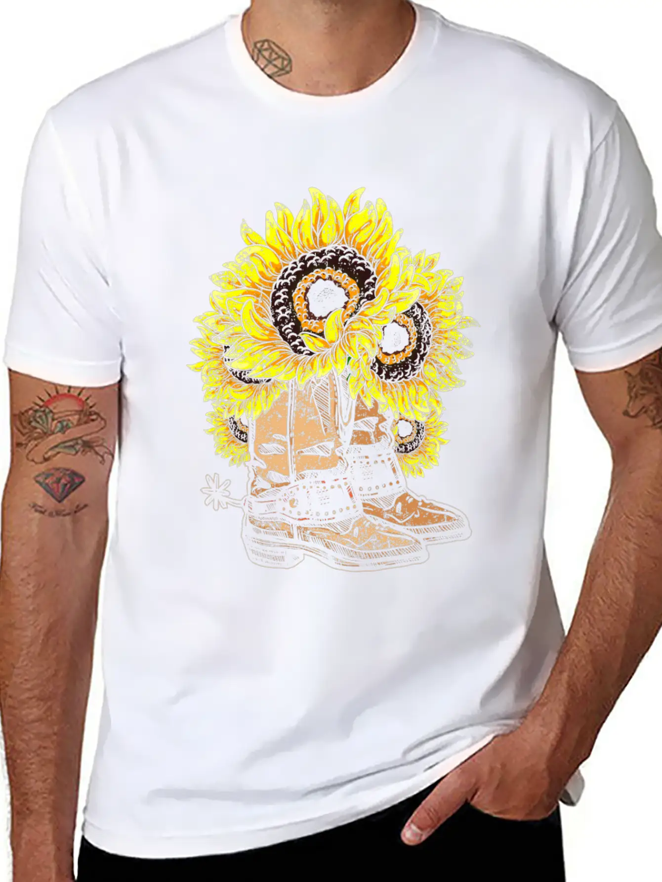 Sunflower Basic Graphic T-Shirt – Daily Comfort In Soft Cotton