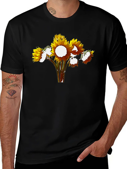 Sunflower Bouquet Unisex Casual T-Shirt – Clean Design For Daily Comfort