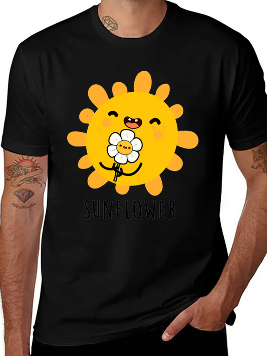 Sunflower Cute Sun And Flower Stylish Everyday T-Shirt – Unisex Basic Cotton Tee