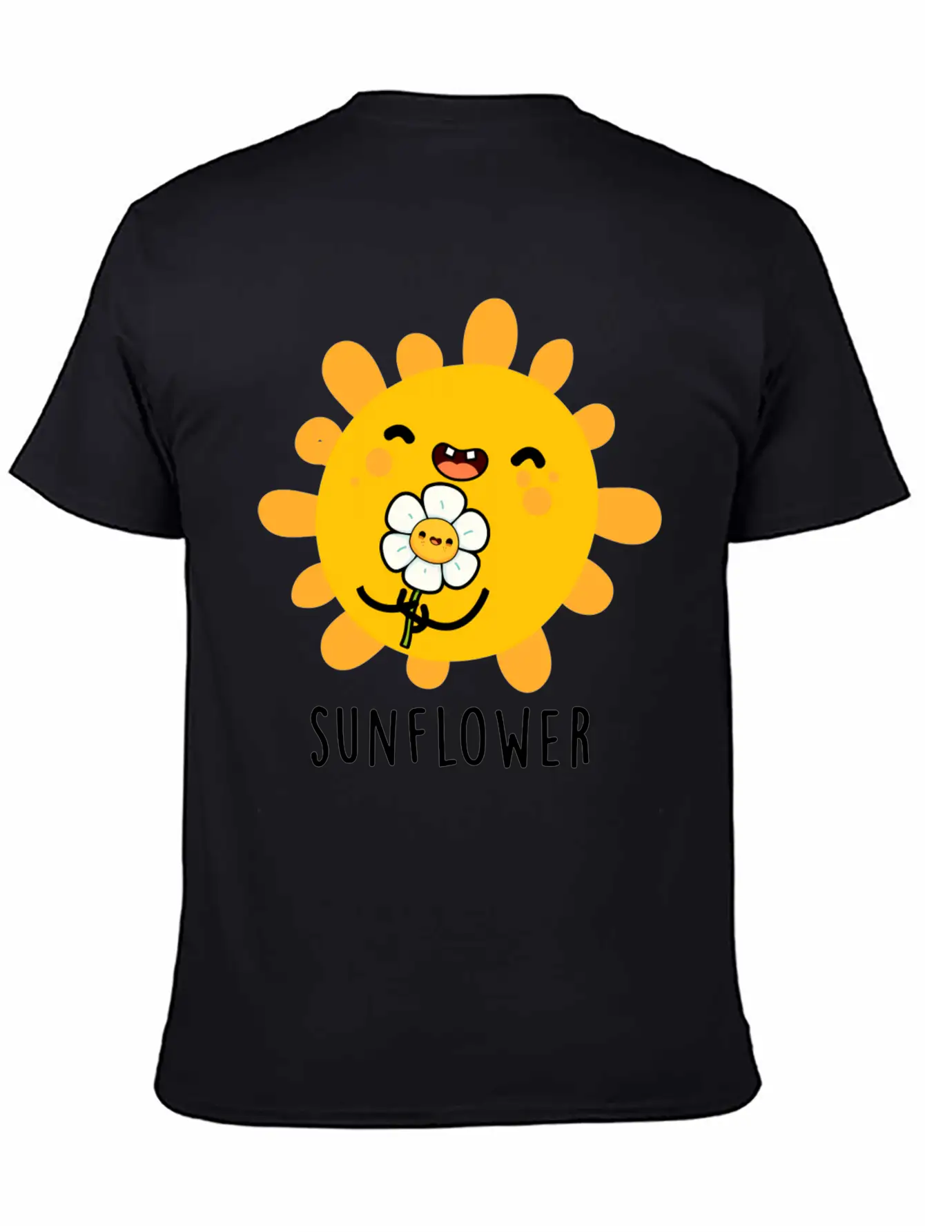 Sunflower Cute Sun And Flower Stylish Everyday T-Shirt – Unisex Basic Cotton Tee