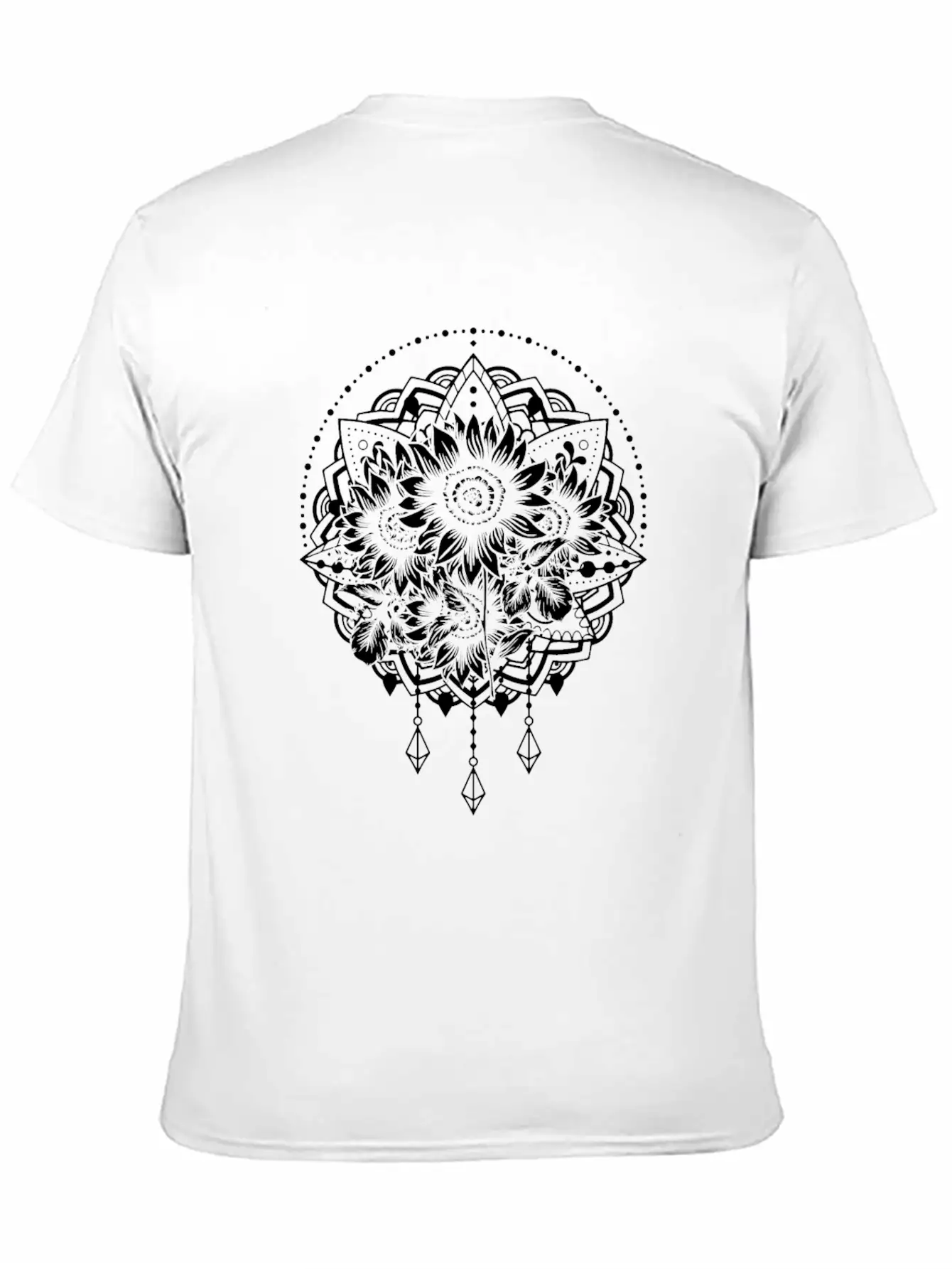 Sunflower Gardening Mandala Modern Fit Casual T-Shirt – Clean And Versatile Design