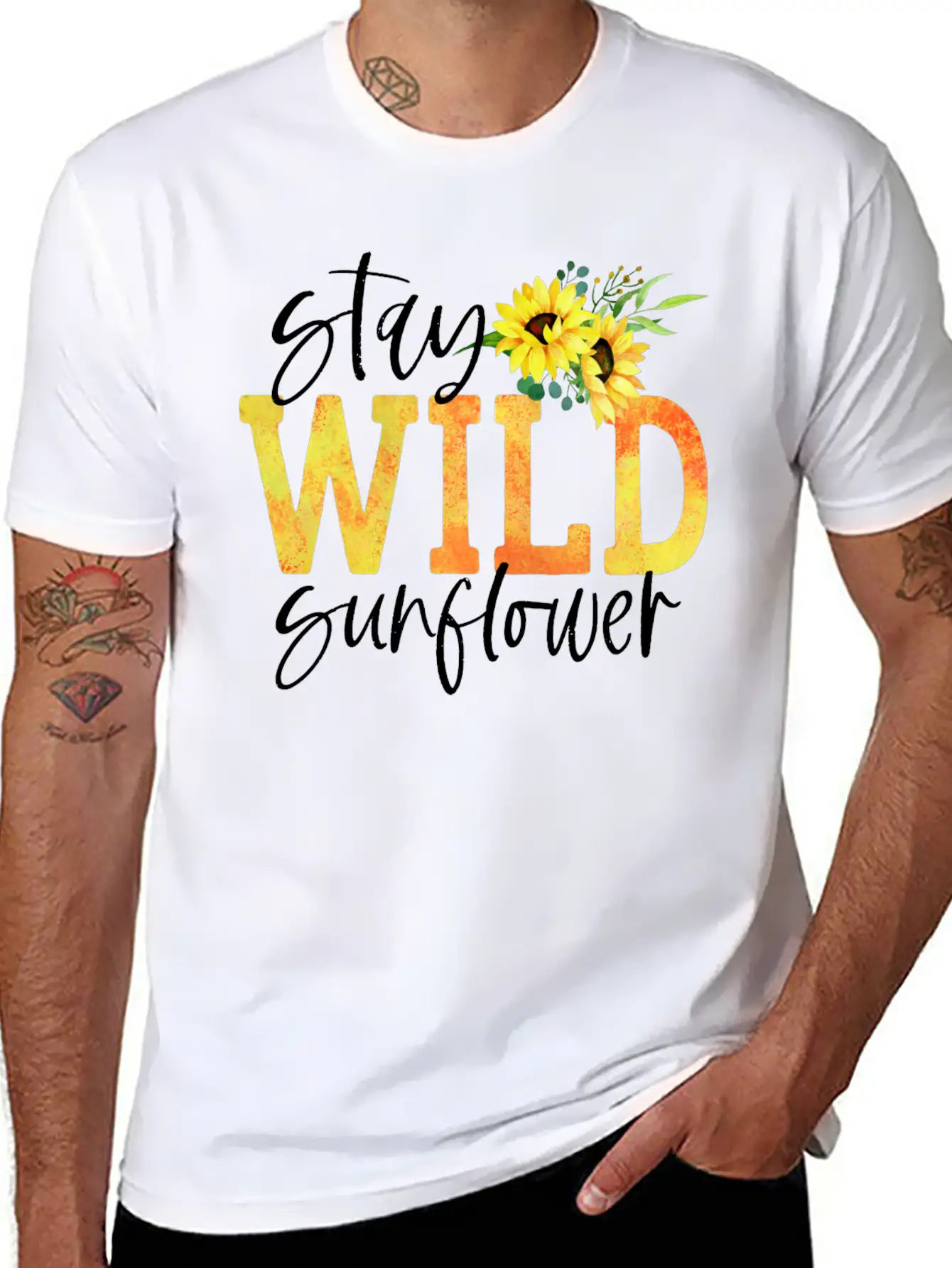 Sunflower Power Relaxed Everyday Tee – Lightweight And Durable Cotton