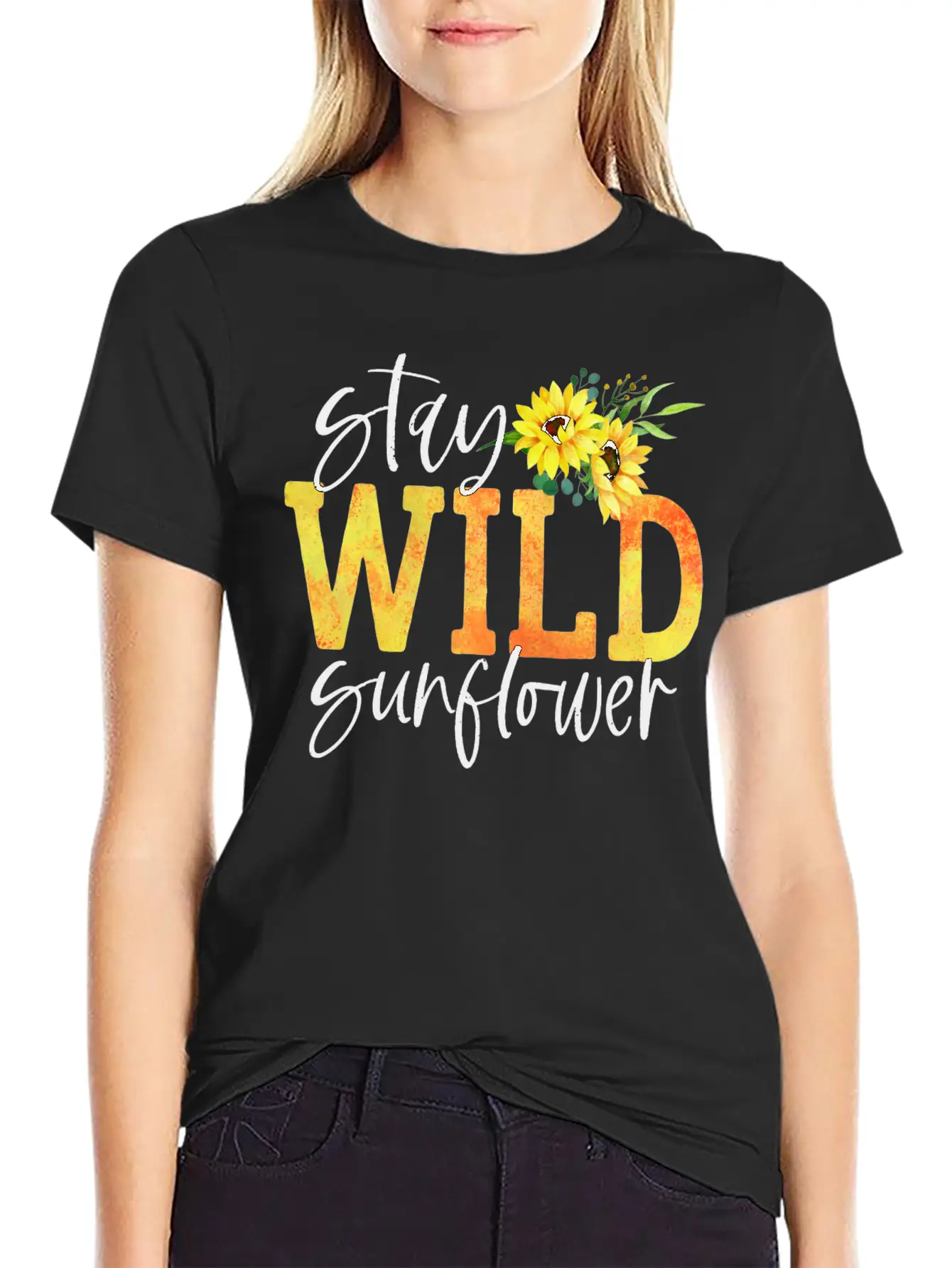 Sunflower Power Relaxed Everyday Tee – Lightweight And Durable Cotton