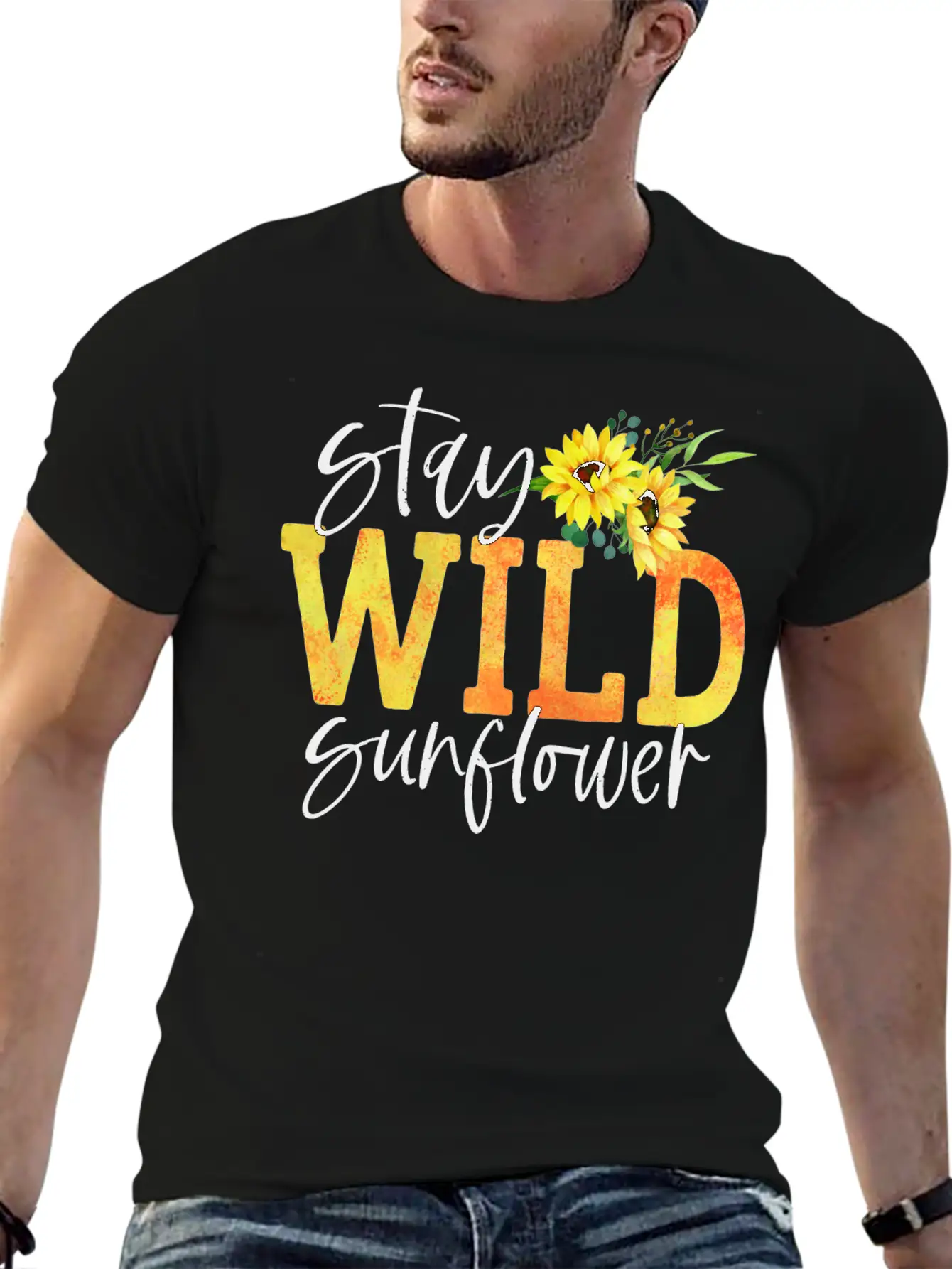 Sunflower Power Relaxed Everyday Tee – Lightweight And Durable Cotton