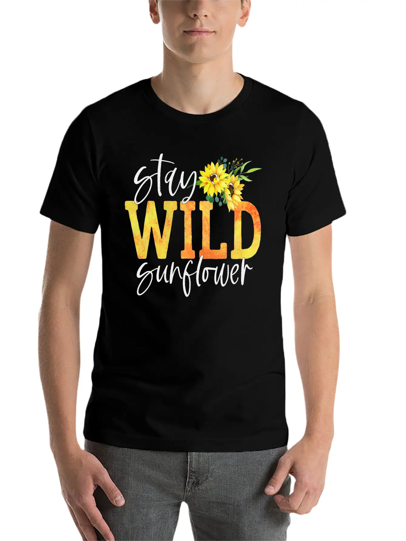 Sunflower Power Relaxed Everyday Tee – Lightweight And Durable Cotton