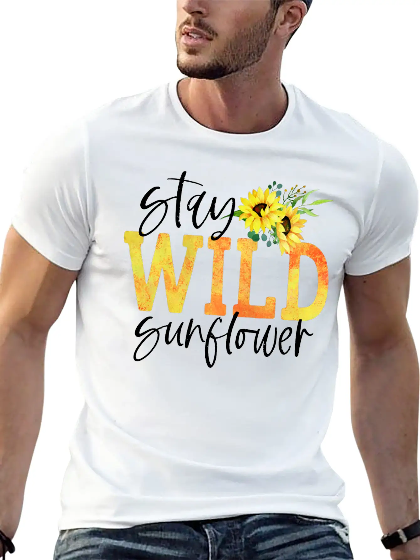 Sunflower Power Relaxed Everyday Tee – Lightweight And Durable Cotton