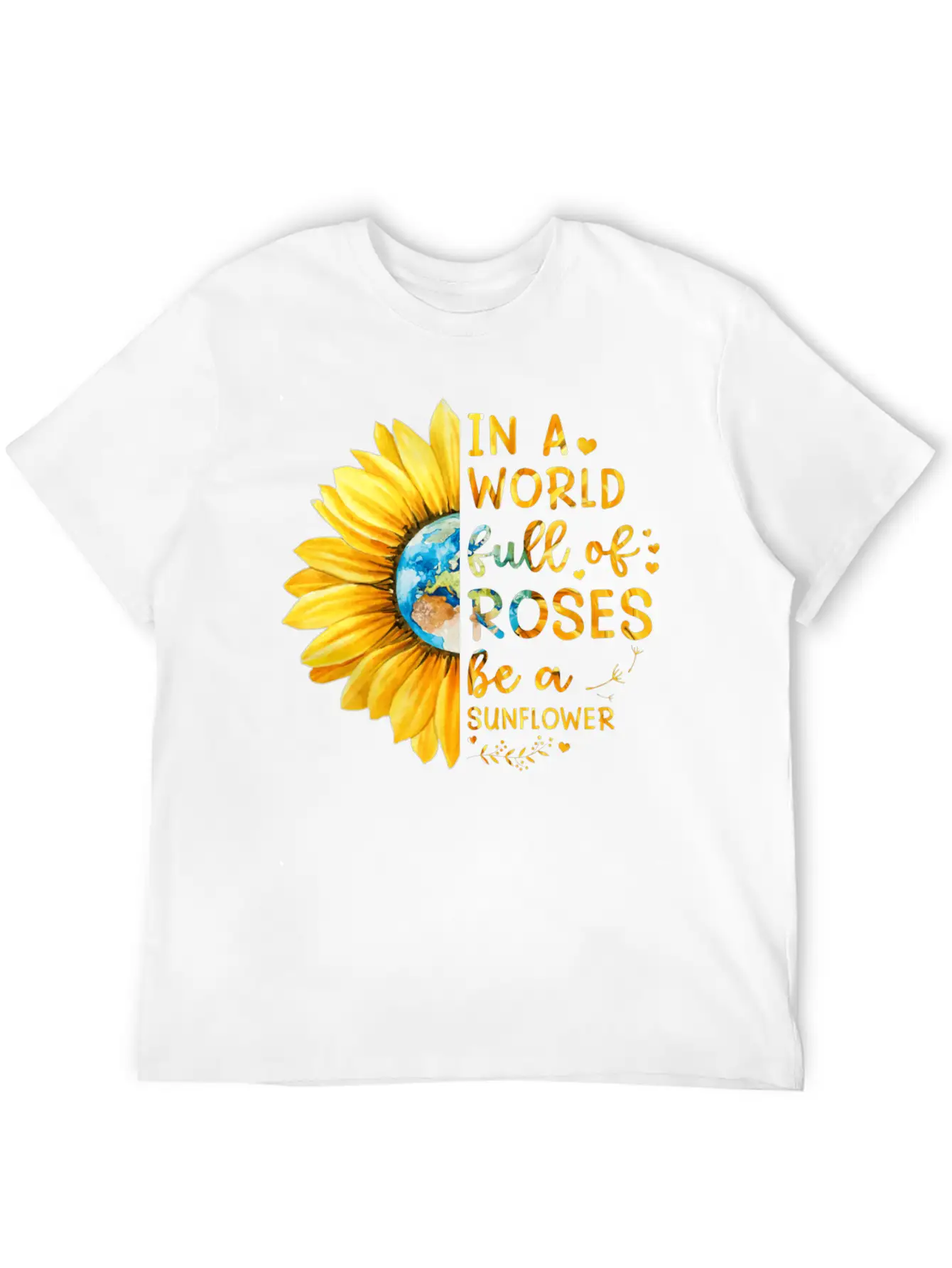 Sunflower Quote Lightweight Cotton T-Shirt – Daily Comfort Graphic Shirt