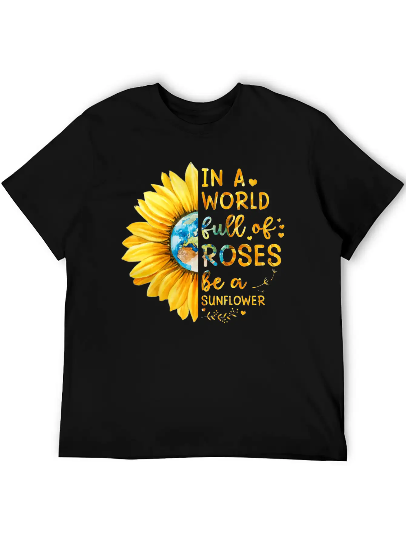 Sunflower Quote Lightweight Cotton T-Shirt – Daily Comfort Graphic Shirt