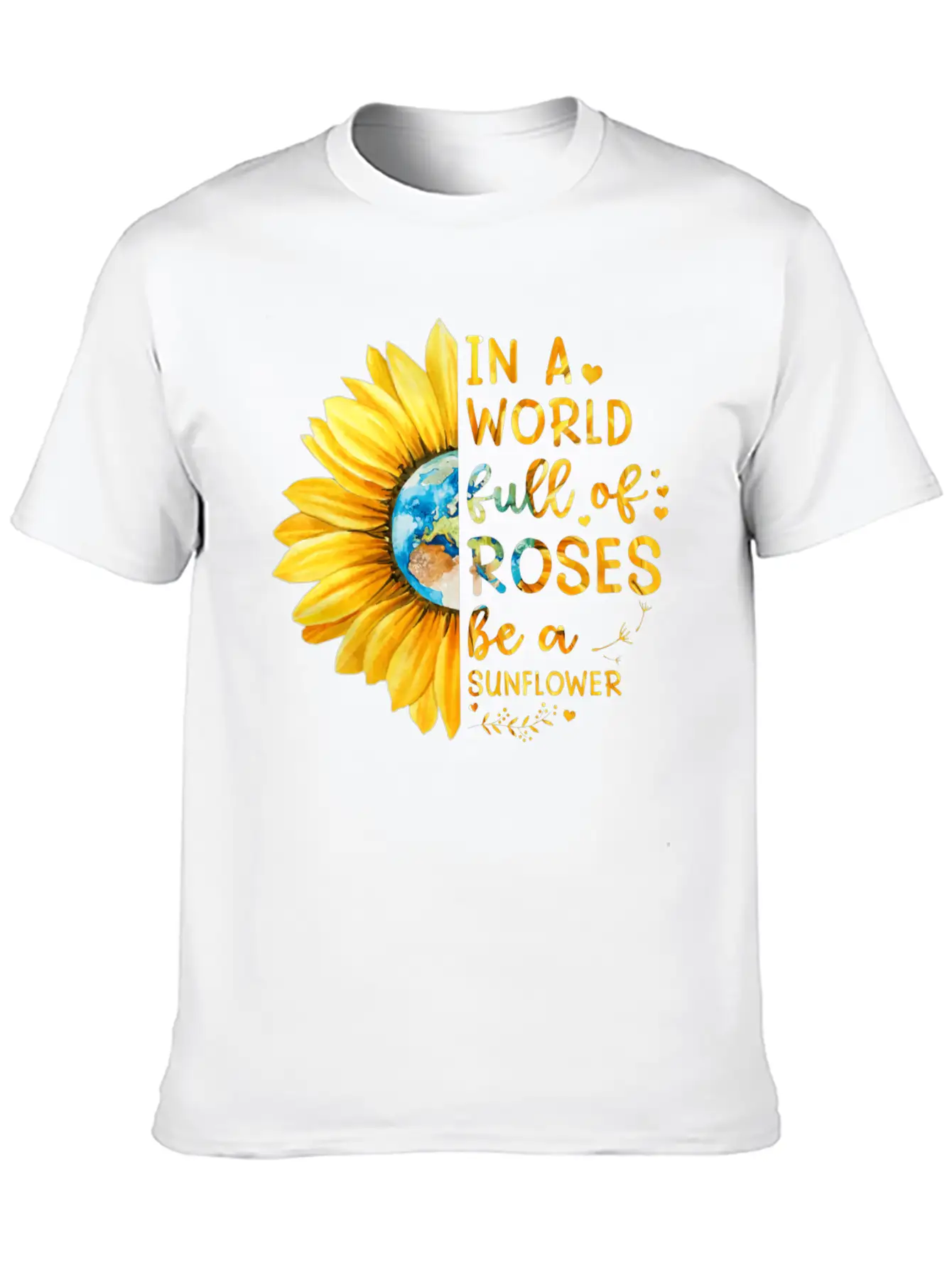 Sunflower Quote Lightweight Cotton T-Shirt – Daily Comfort Graphic Shirt