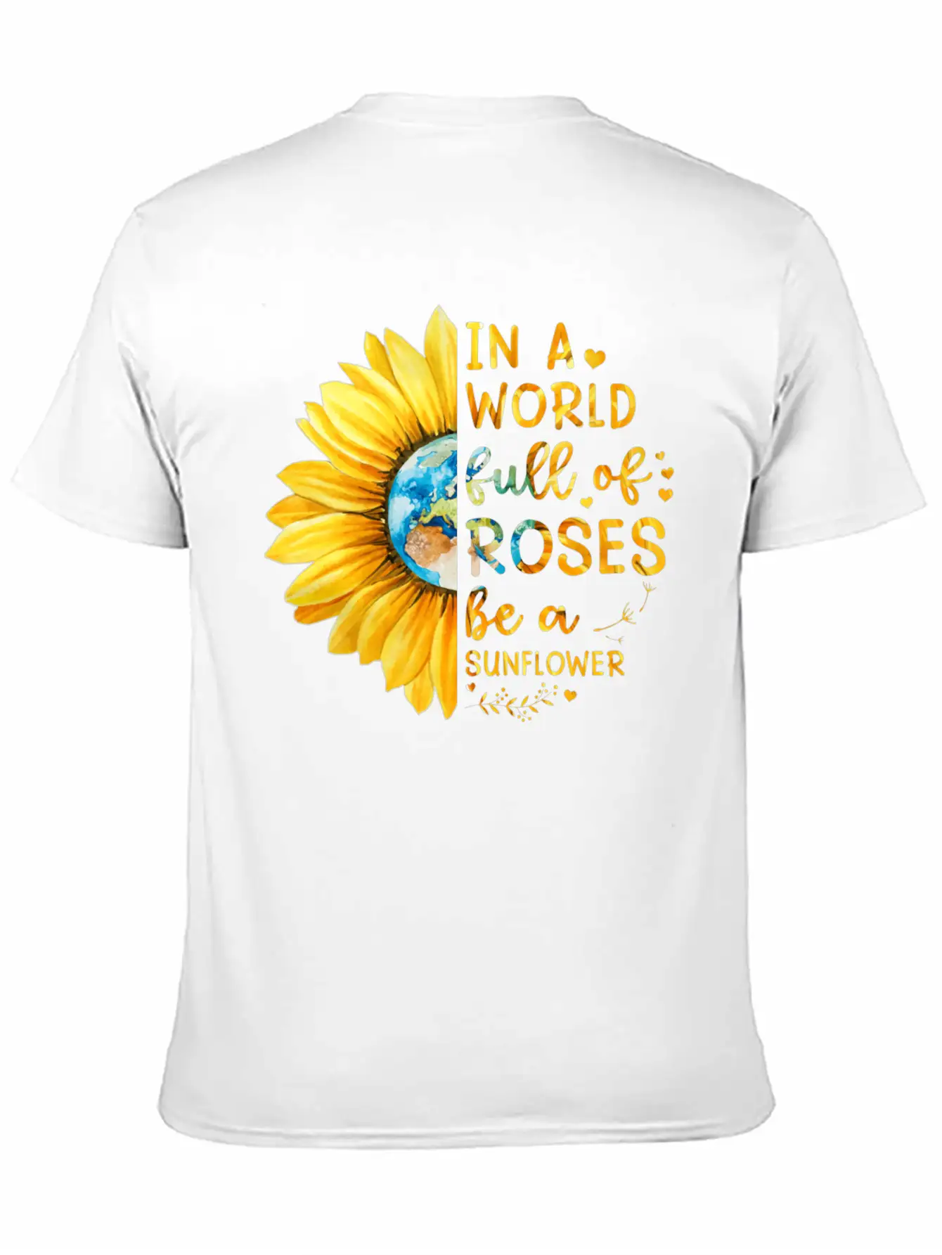 Sunflower Quote Lightweight Cotton T-Shirt – Daily Comfort Graphic Shirt