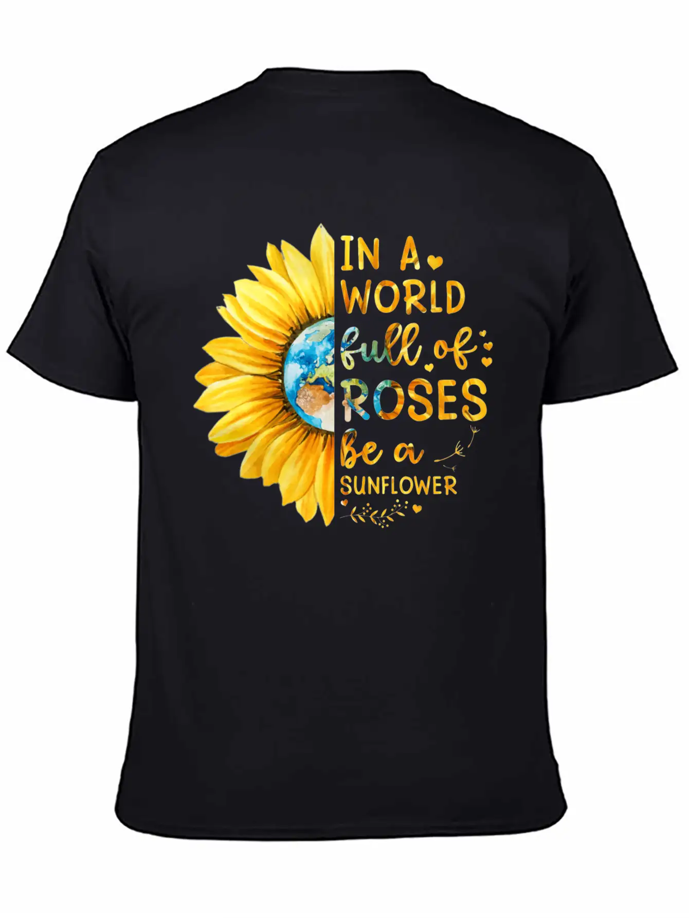 Sunflower Quote Lightweight Cotton T-Shirt – Daily Comfort Graphic Shirt