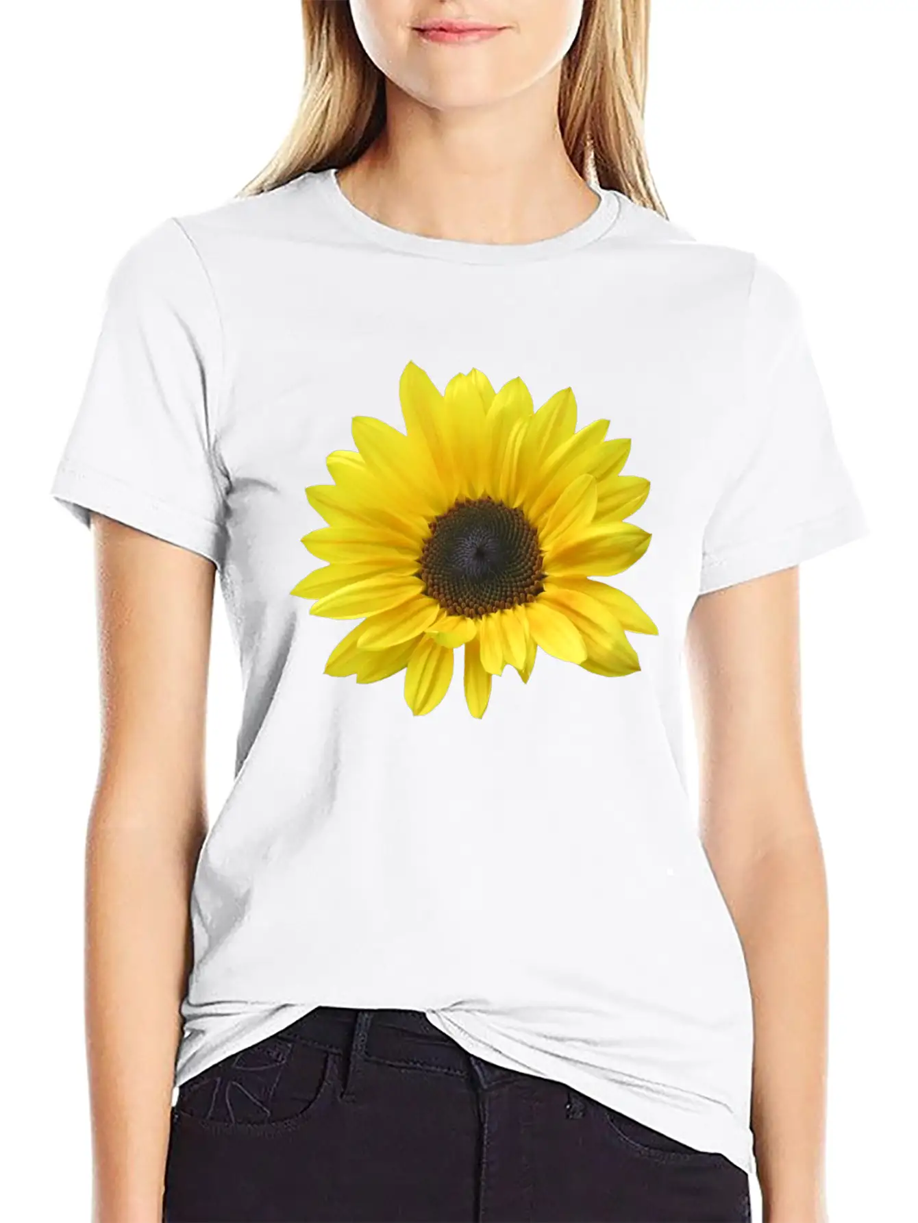 Sunflower, Sunflowers, Bloom, Floral, Flowery Unisex Casual T-Shirt – Clean Design For Daily Comfort